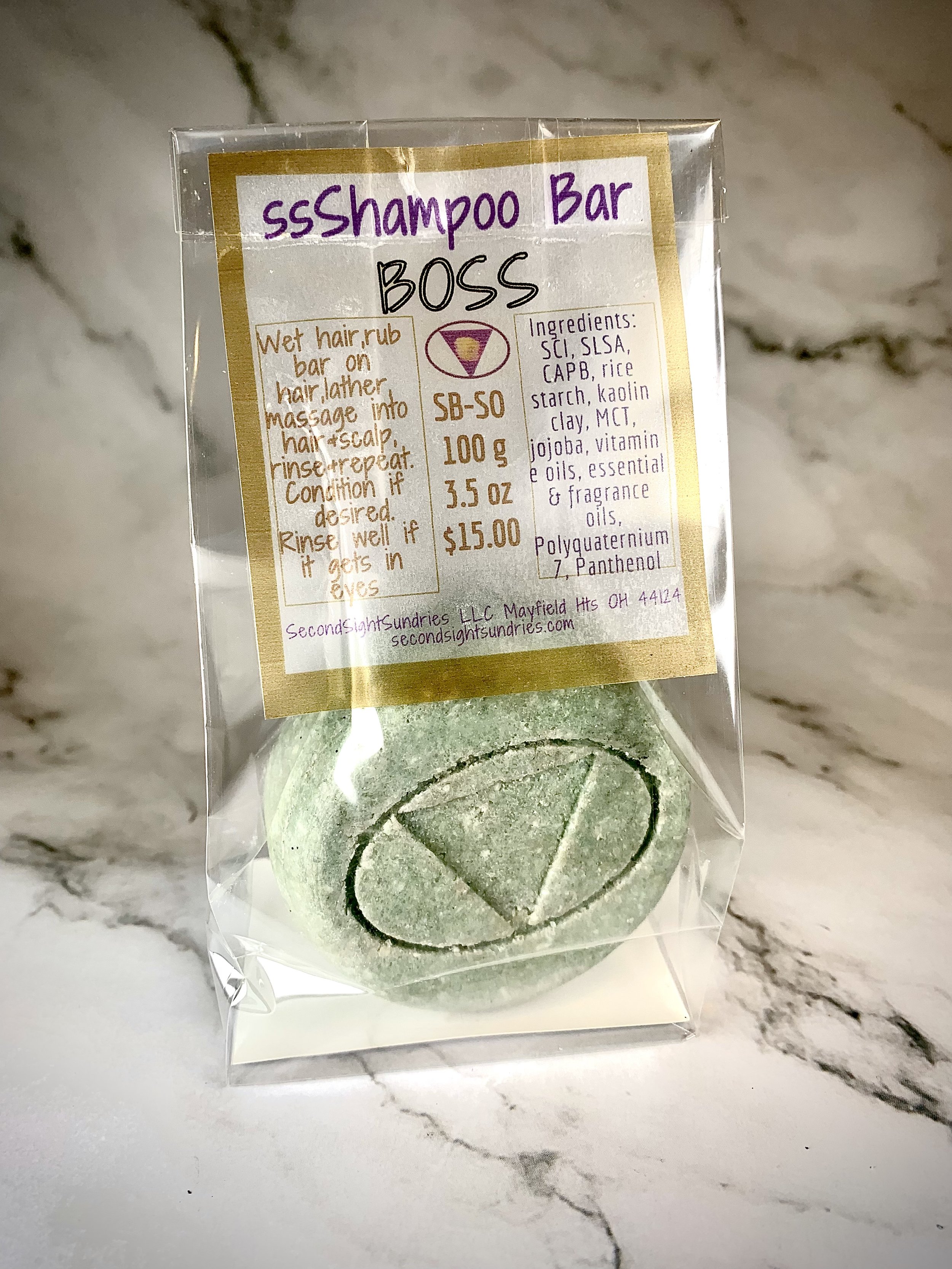 Solid Shampoo Bar BOSS 3.5oz