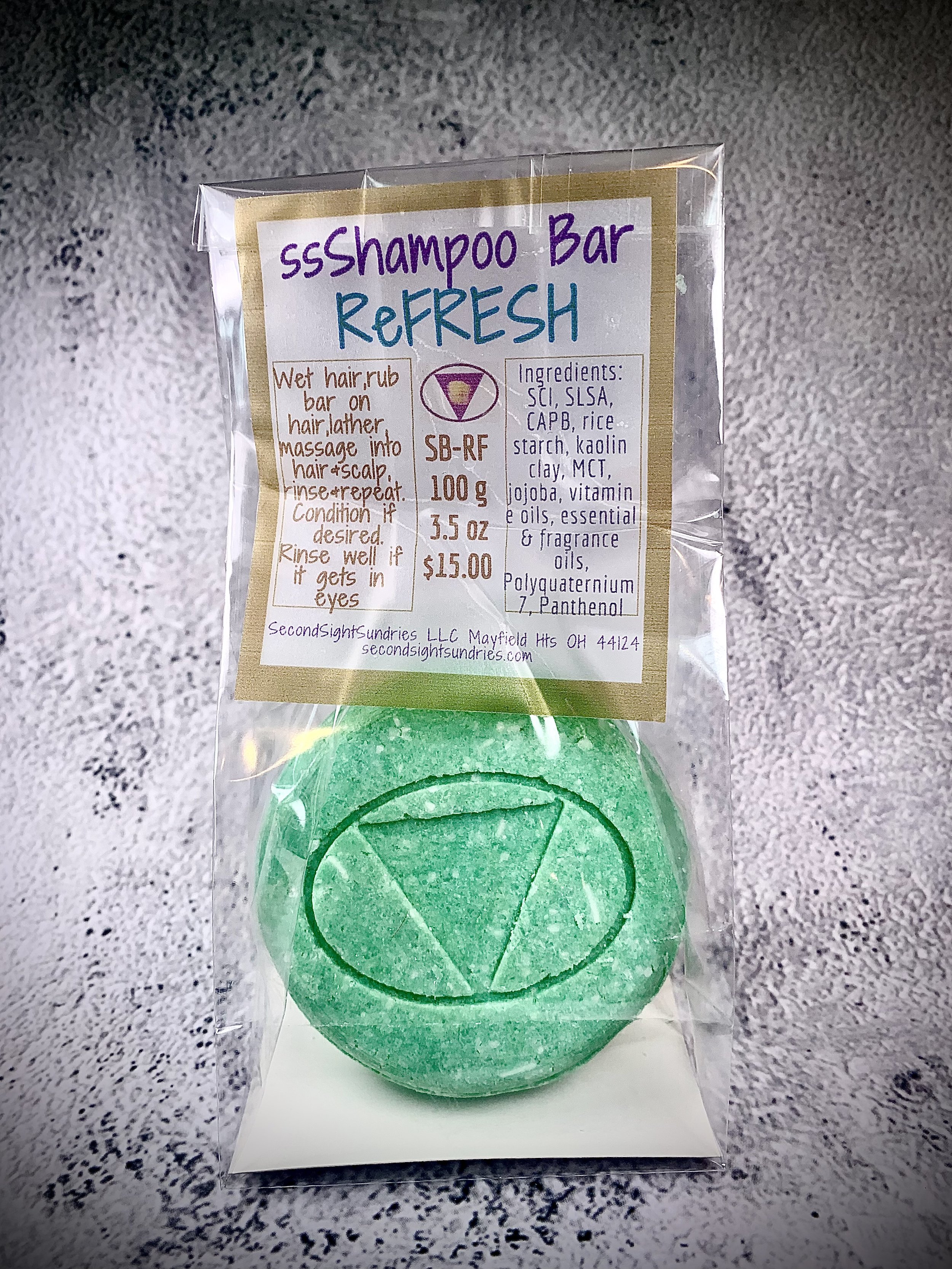 Solid Shampoo Bar ReFresh 3.5oz