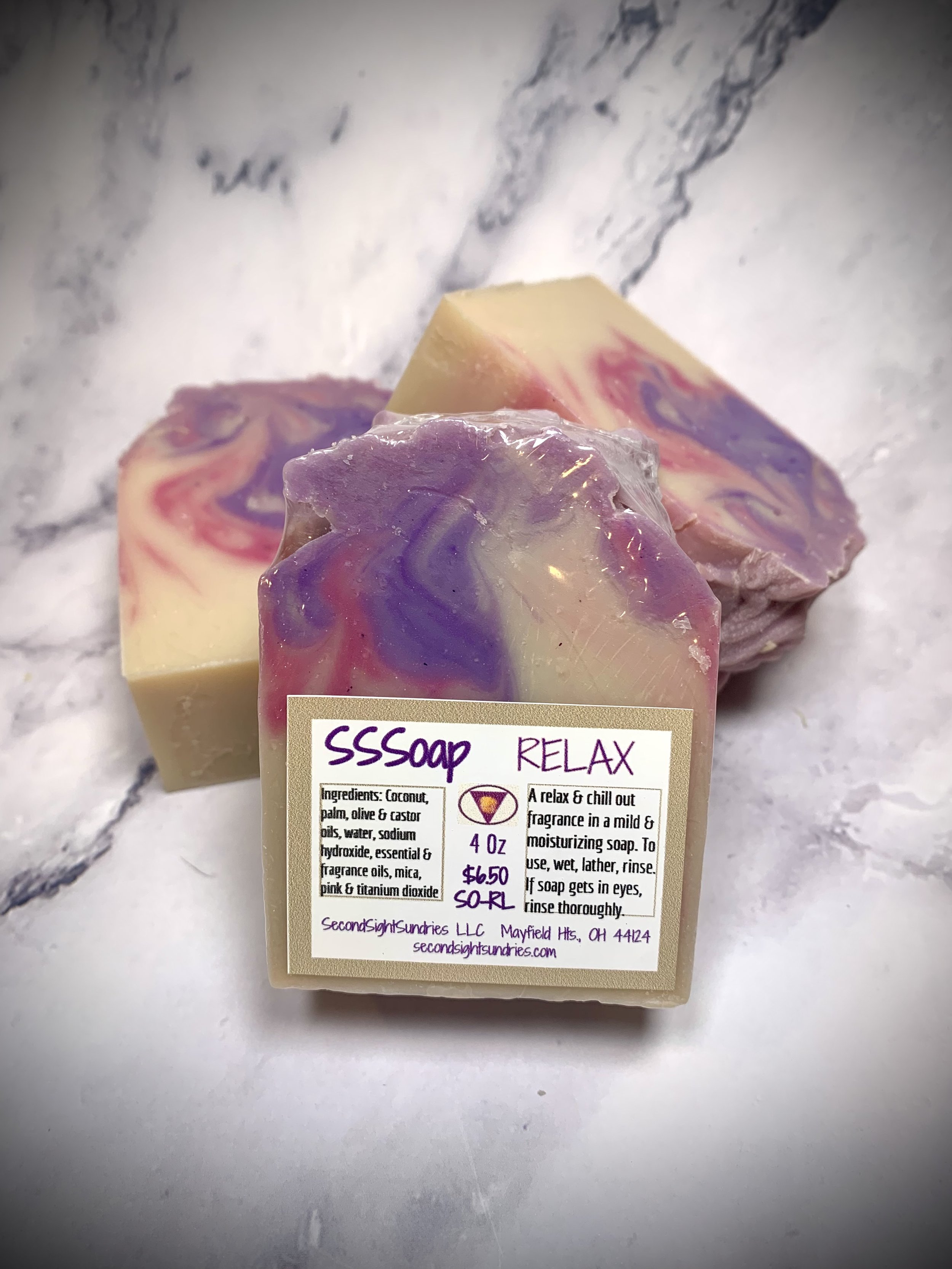 Small batch cold processed soap, ReLax scent