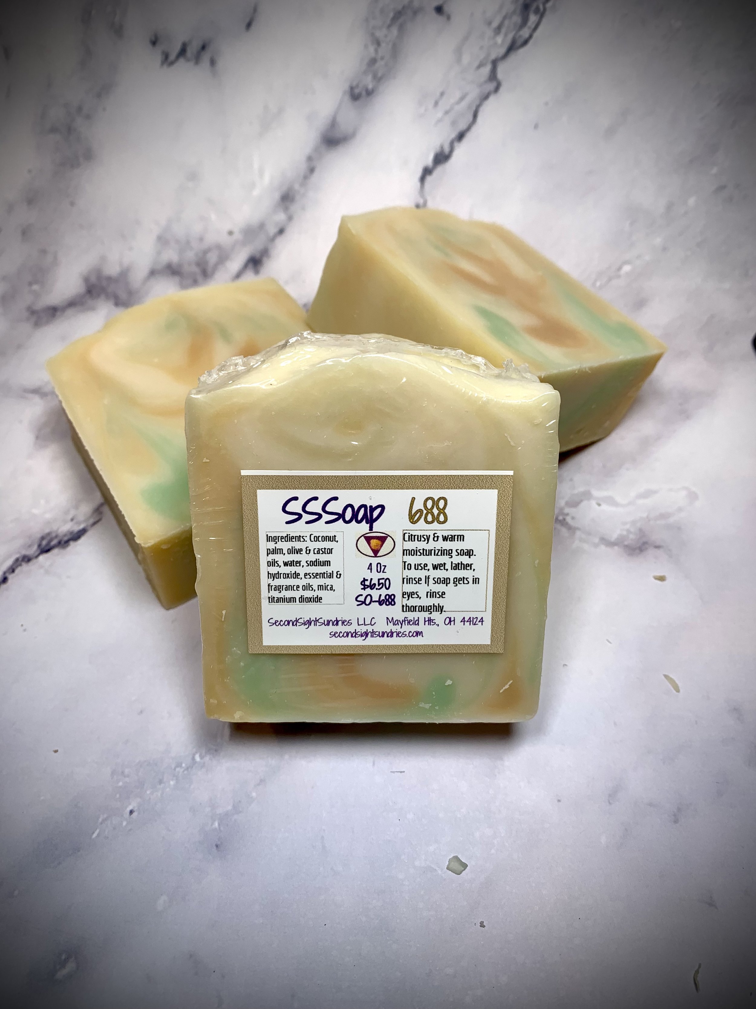 Small batch cold processed soap, ReSet scent