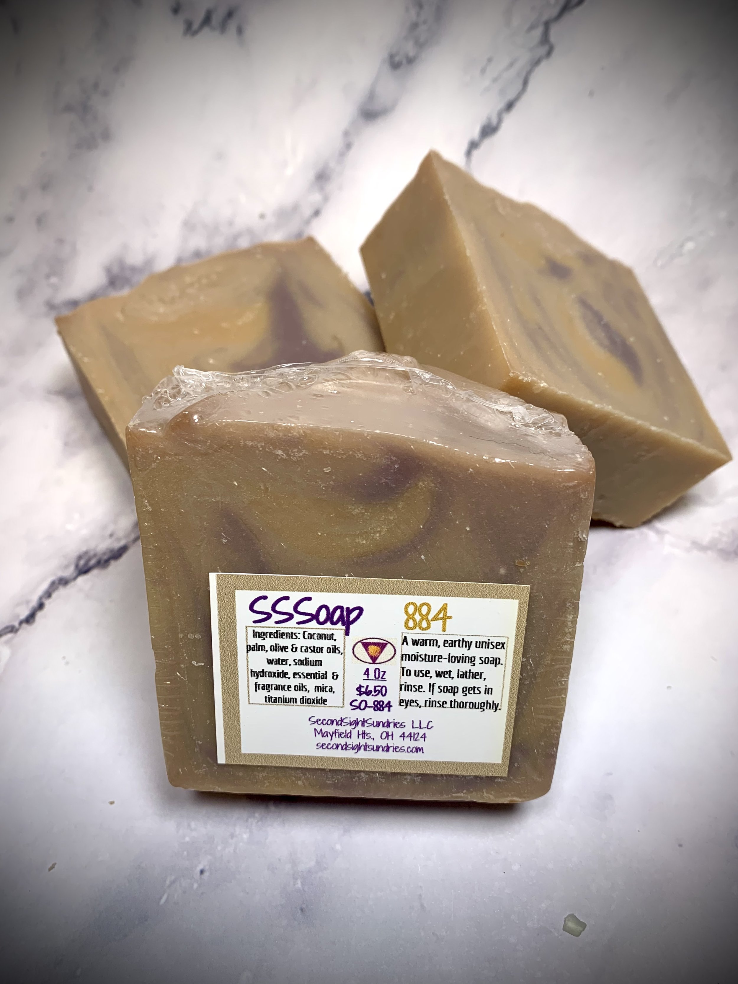 Small batch cold processed soap, 884 scent