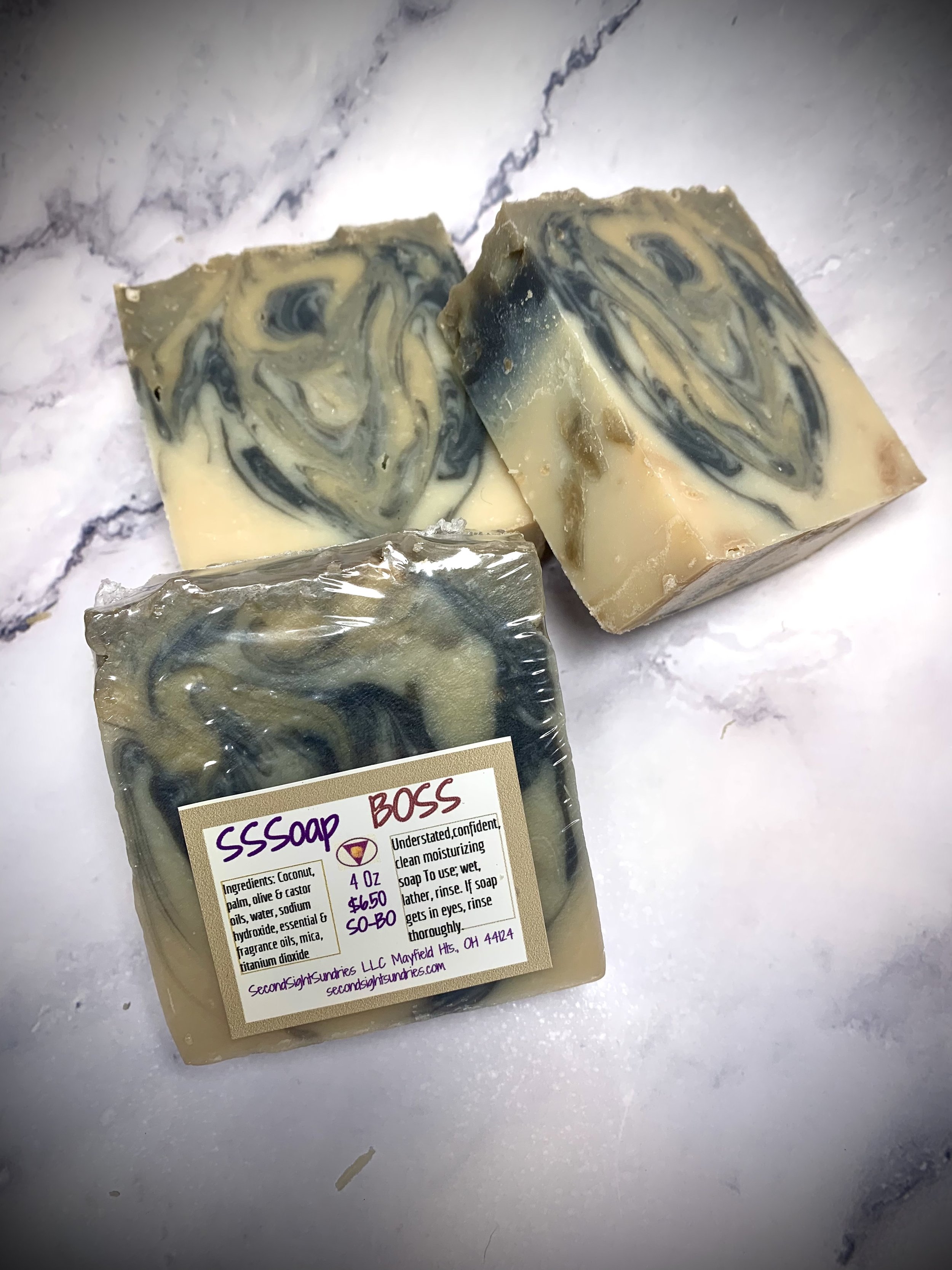 Small batch cold processed soap, BOSS scent