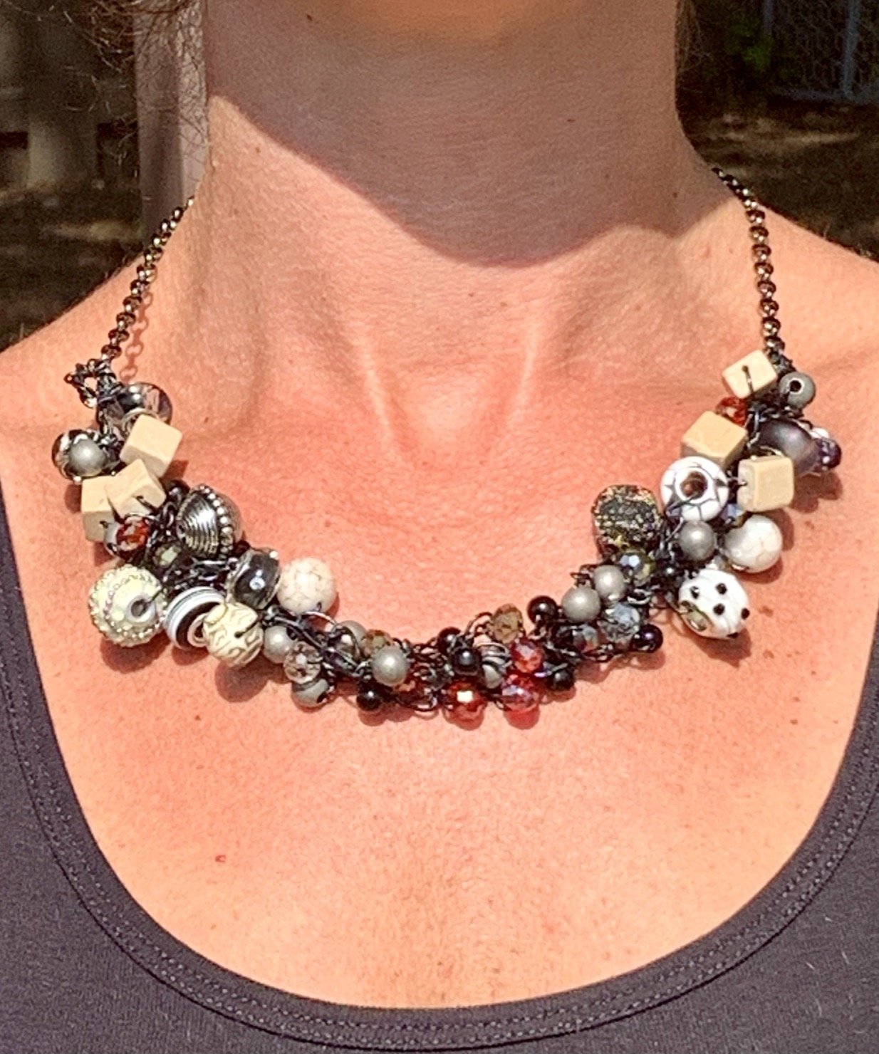 Crochet Collar Necklace With Clasp CWB24-32