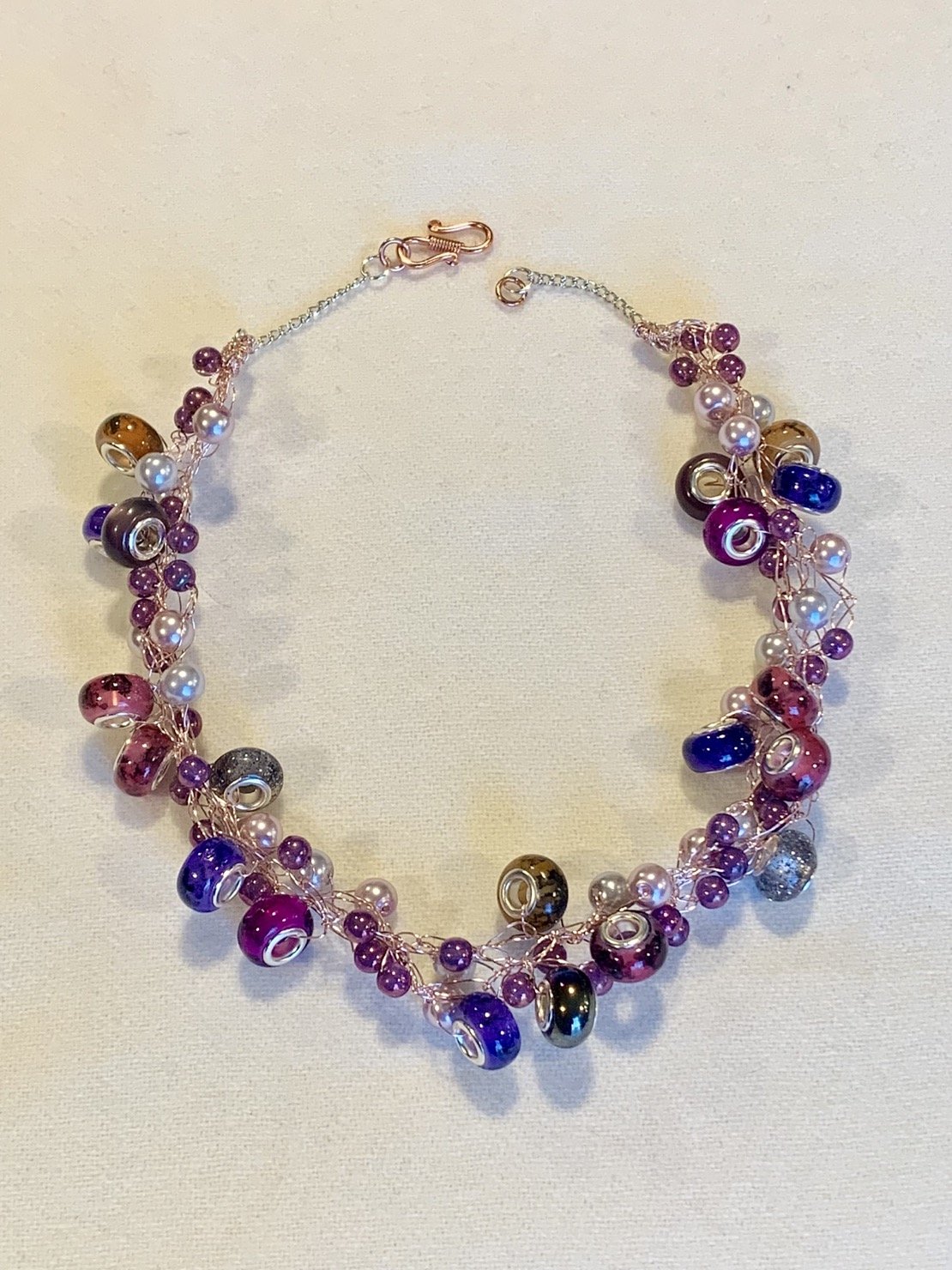 Crochet Collar Necklace With Clasp CWRG24-32