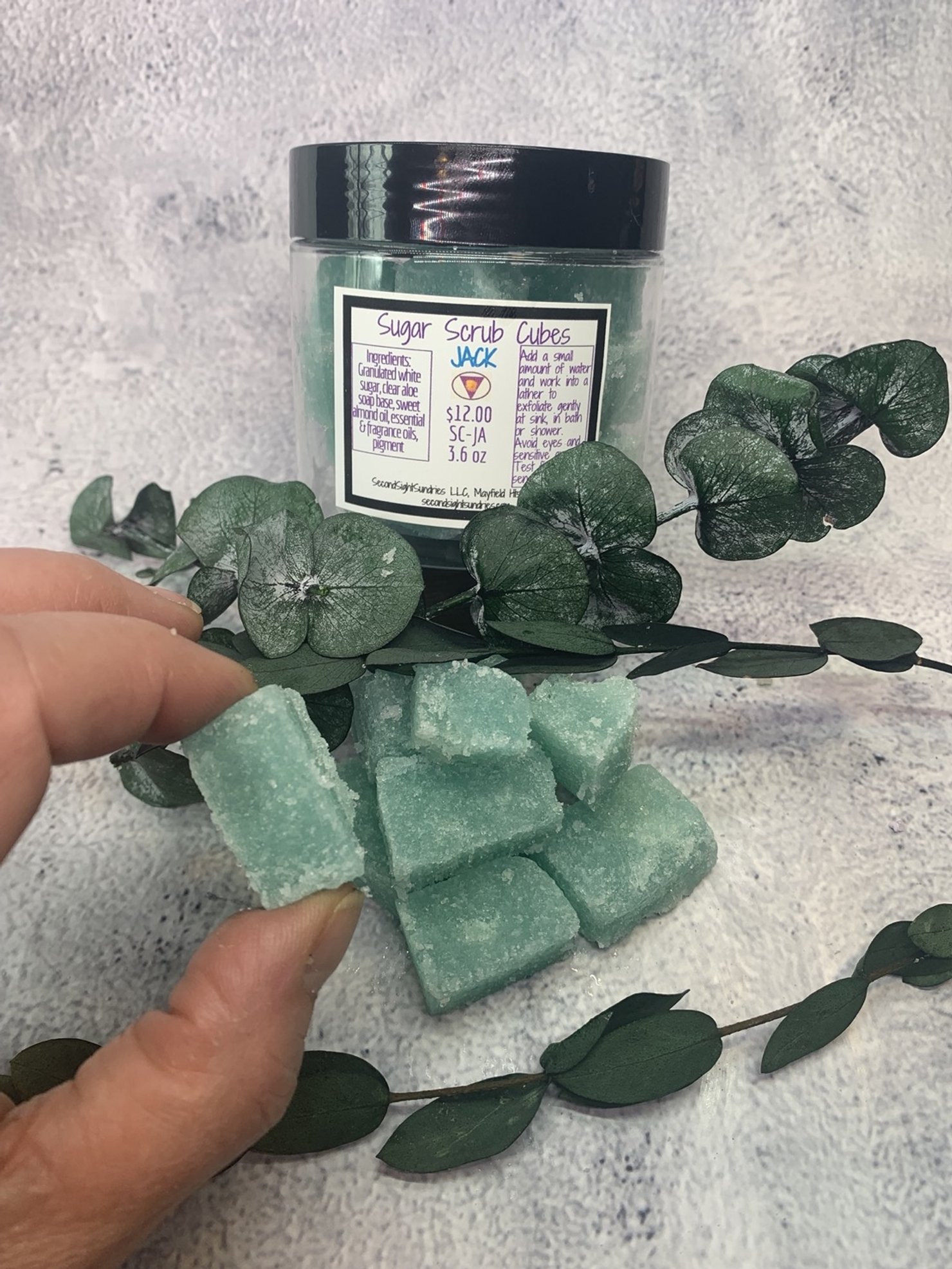 Sugar Scrub Cubes JACK 3.6oz $12