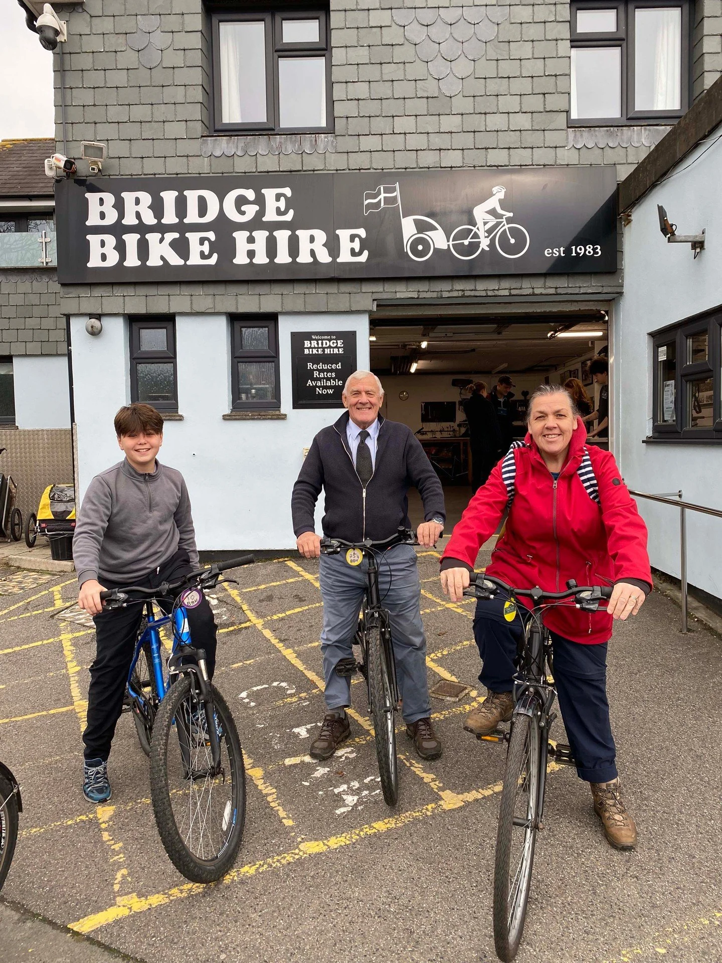 Looking forward to seeing these guys this month.  Four generations (yes mum was missing last month). They get together every month and cycle the Camel Trail together.  It's always lovely to see them.

They take advantage of our loyalty scheme which g