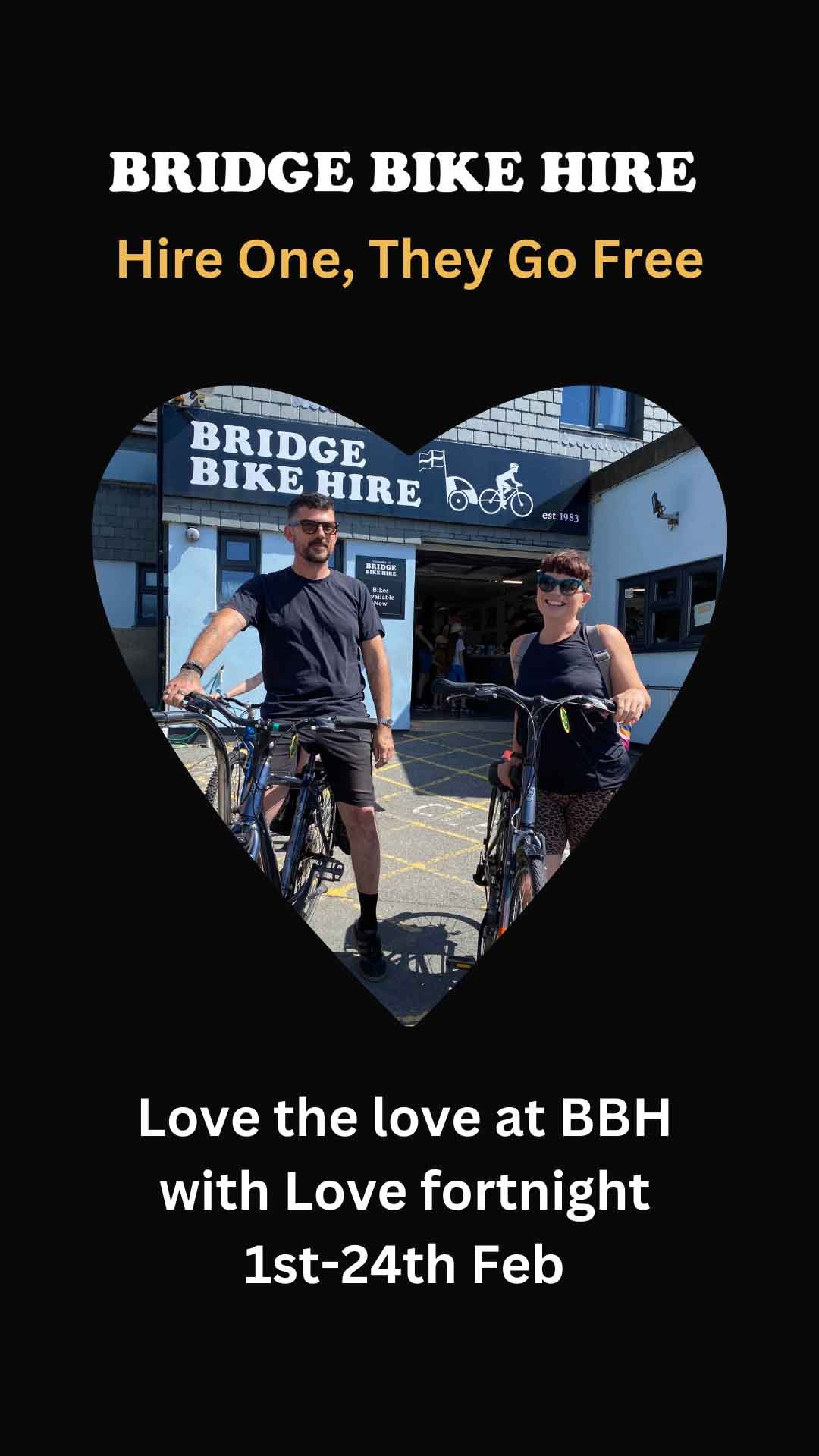 Valentines discount for bike hire