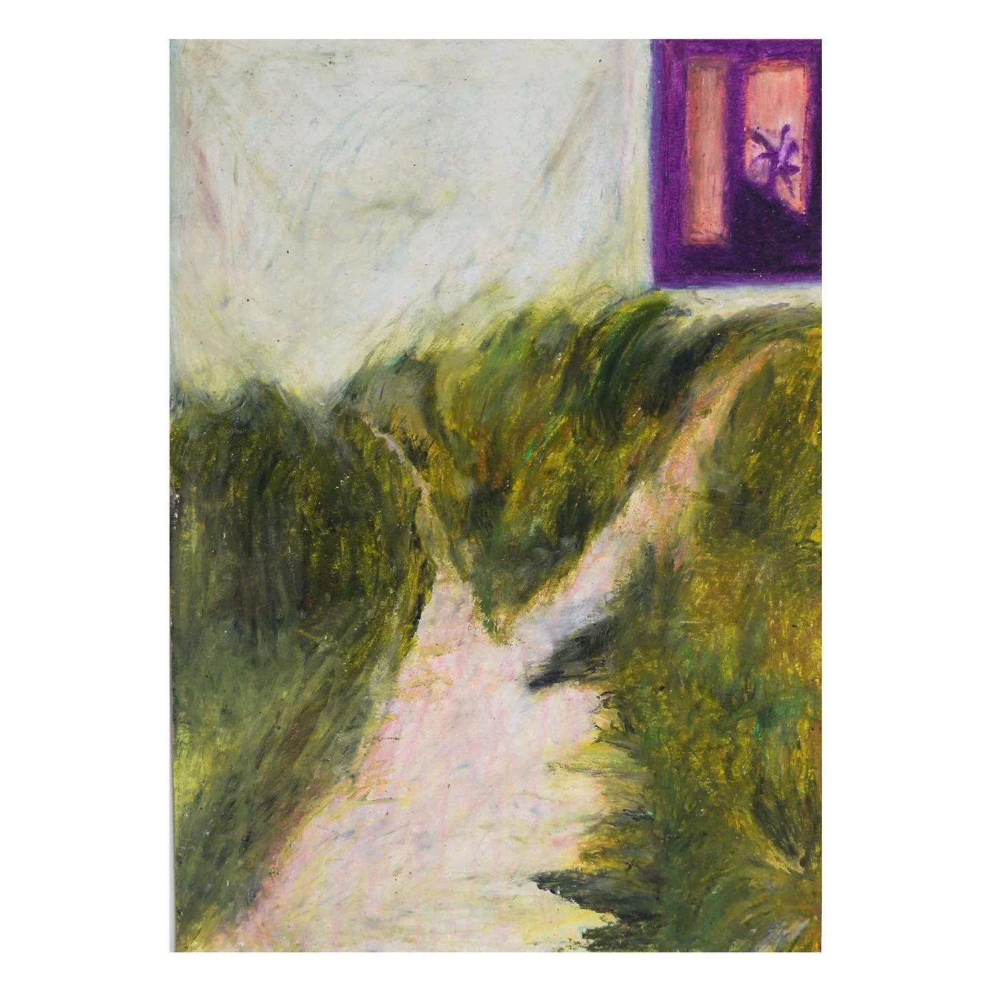 Paths Diverge (&euro;230) by @madisonaudrie is available through @halfofvenus gallery, link in bio. Madison Audrie Trent (b. 1995) is an American artist based in the UK; working across a variety of mediums such as oil pastels, ceramics, and cast meta