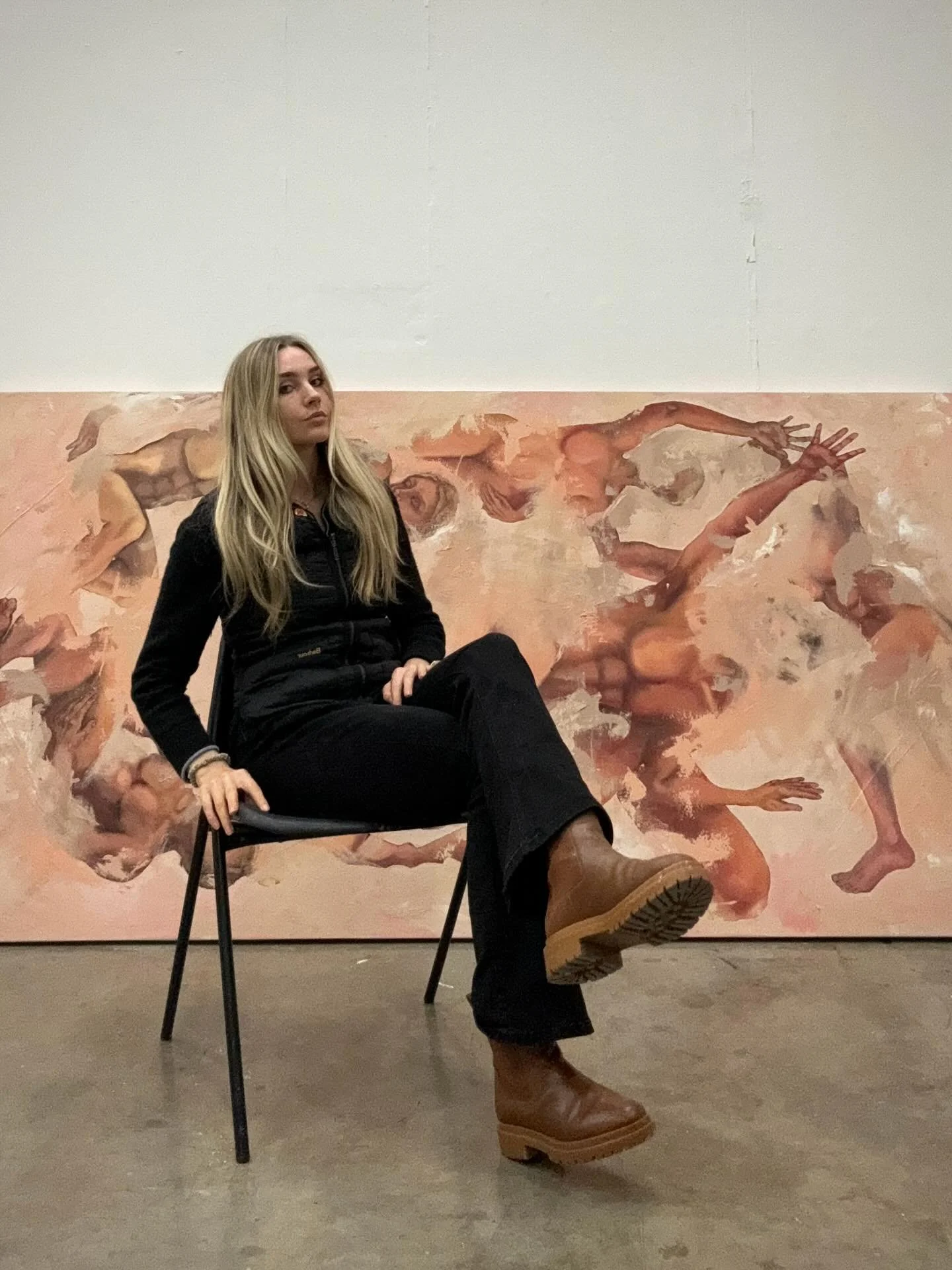 Olivia Foster is a painter represented by @halfofvenus gallery @liv.foster. View her work on our website, link in bio. Olivia Foster is a London-based artist working primarily on large-scale oil painting and drawing. &lsquo;I am drawn to the power of