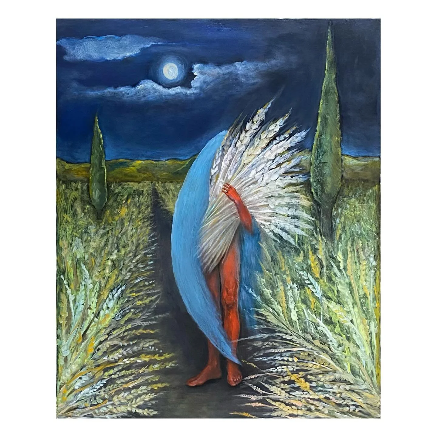 The Harvest by @tamarsulakvelidzestudio is available through @halfofvenus, DM or link in bio. Tamar Sulakvelidze, born in Tbilisi, Georgia, in 1989, is an artist deeply committed to the practice of painting. Her preferred medium is oil on canvas, thr