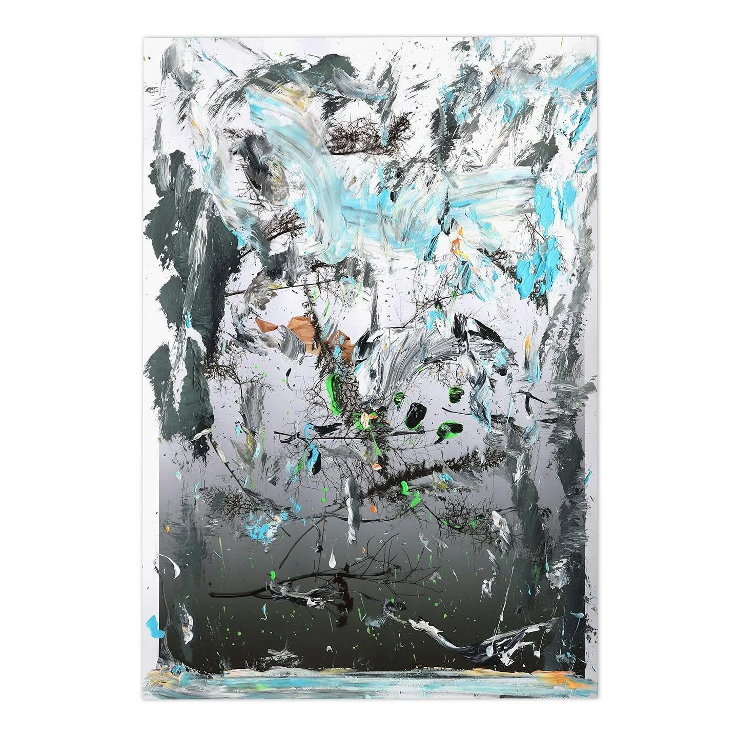 Summer&rsquo;s Ghosts (&euro;163) Photographed yarrow and Queen Anne&rsquo;s lace, overpainted by @ingegecas is available through @halfofvenus gallery, DM or link in bio. Inge Gecas&rsquo;s work moves between material and memory, nature and abstracti