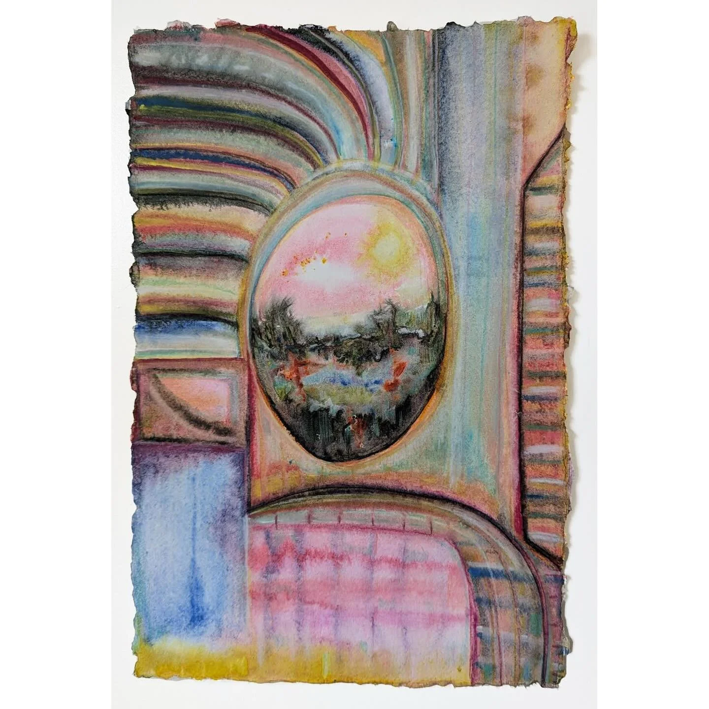 Stepping out of a Seashell (&euro;180) by Laura James @yellobelli_art is available now through @halfofvenus gallery, DM or link in bio. What happens when we slip through a gap between reality and imagination? This is the question that informs the wor