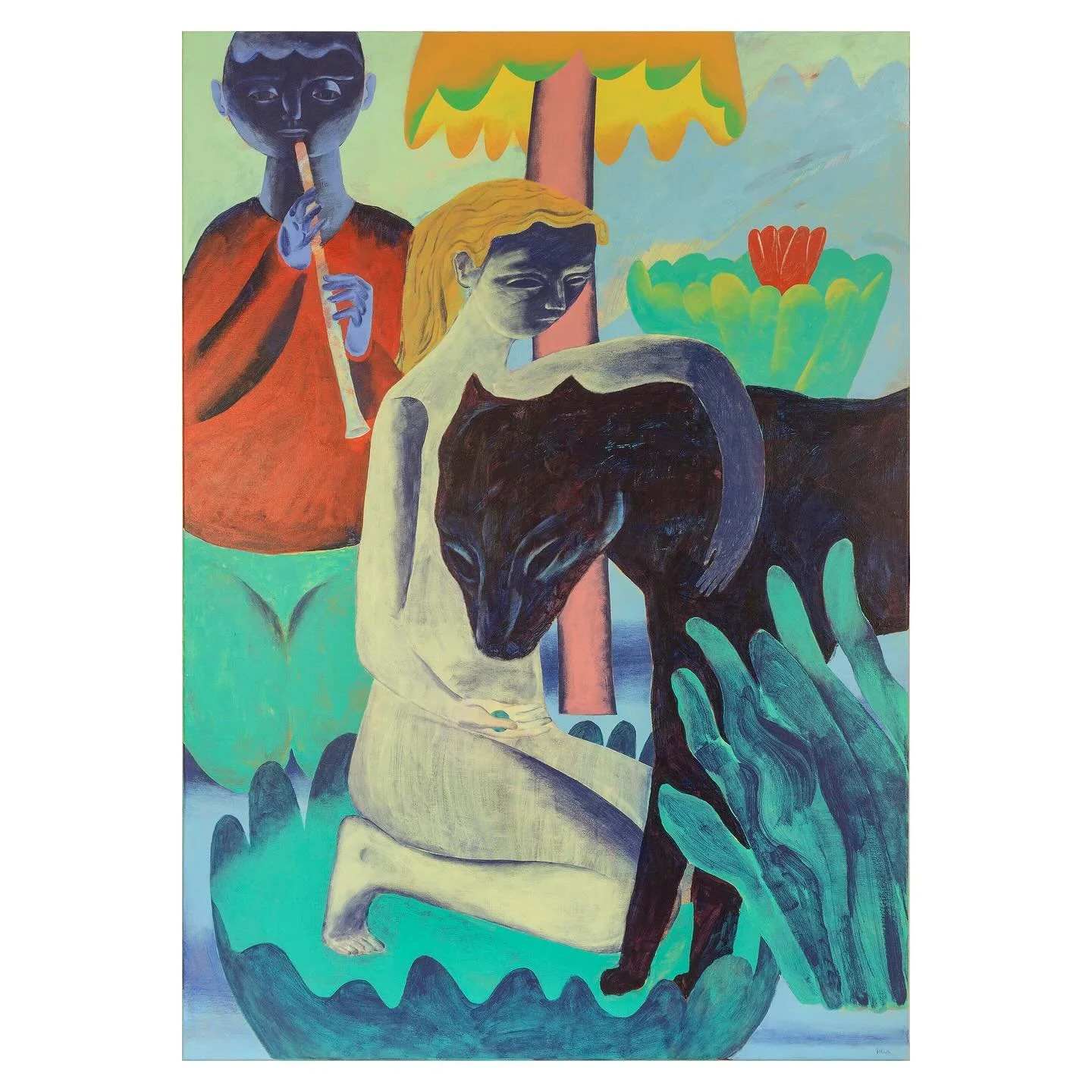 Feeding the wild beast by @birukaleksandr is currently available through @halfofvenus gallery, link in bio. Aliaksandr Biruk is an artist and painter. Born in Minsk in 1992 . Currently lives and works in Warsaw.&nbsp;His first education was in painti