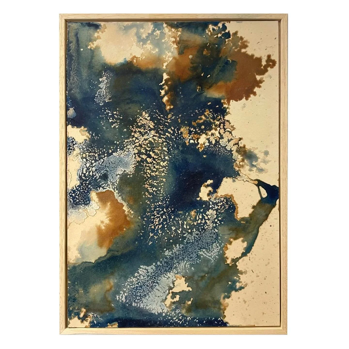 Solaria 3, Light Sensitive&nbsp;and Red&nbsp;Iron&nbsp;Salts, Sun, Seawater, Salt and Natural Medium&nbsp;on Antique Paper by @emilycussinsstudio is on @halfofvenus gallery&rsquo;s website , in the section Mixed Media Paintings. Based in Haarlem, NL,