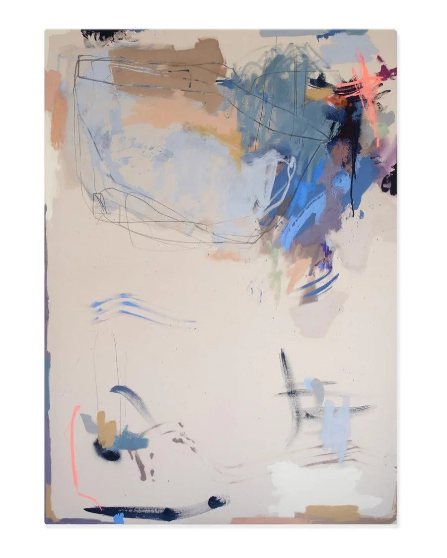 Flying High by @juliarehme_studio is available through @halfofvenus gallery, dm or link in bio. Julia Rehme is a visual artist based in Berlin. Her abstract-expressionist works explore gesture, perception and intuitive mark-making on raw canvas and p