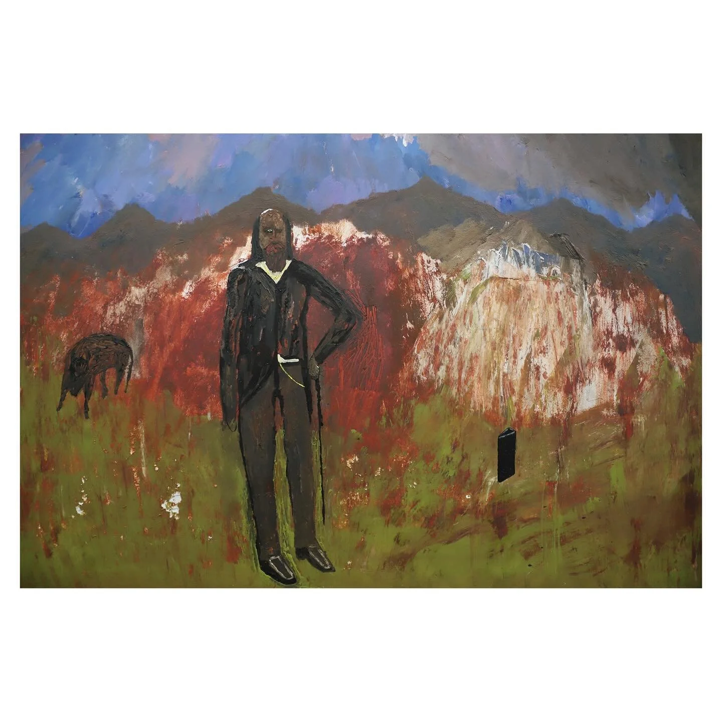 I can&rsquo;t believe it by @paeslegacy is now on available @halfofvenus gallery, link in bio or dm. Paes is a contemporary painter from Recife, Brazil, living in Belfast. 
The artist researches contemporaneity and its issues in a narrative that uses