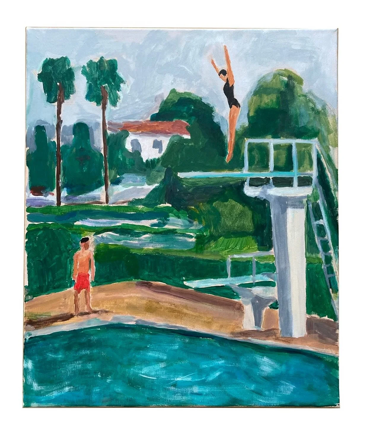 Too overwhelmed to understand by @rizsember is available now on @halfofvenus. Kevin Reismann (b. 1992) is a self-taught artist based in Cologne.&nbsp;Guided by intuition and curiosity, he developed his painting practice independently, blending realis