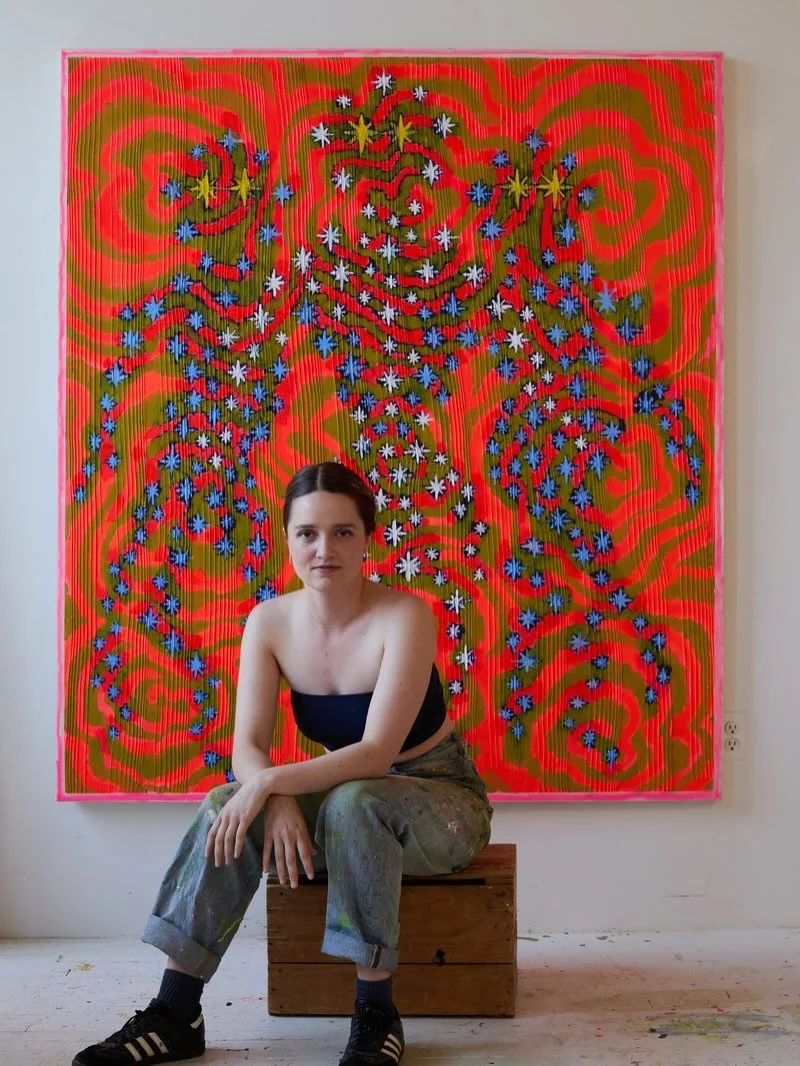 Introducing Shelby Grebbin @girl.michelangelo , an artist at @halfofvenus gallery. Spring is Coming (second image), &euro;200. Shelby Grebbin (1997) is a self-taught artist born in Laguna Niguel, California. They studied journalism at Emerson College