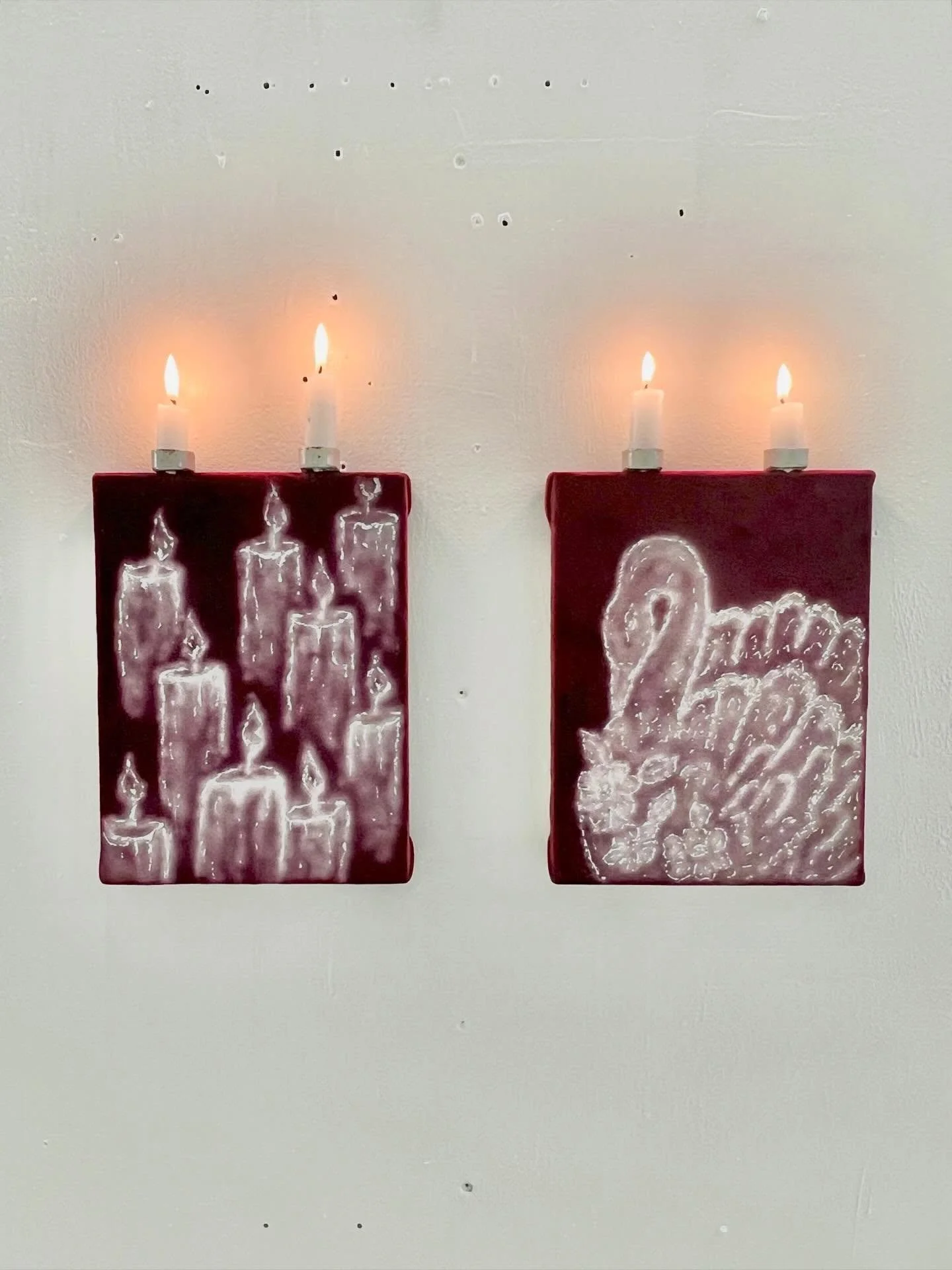 Soft vigilance, dyptich, ink and acrylic on stretched velvet by @this.is.atn is featured on @halfofvenus and @thesuperarts galleries. Enquire via DM or link in bio. Antoine Traineau&rsquo;s work explores the unstable moment when images emerge, fade o