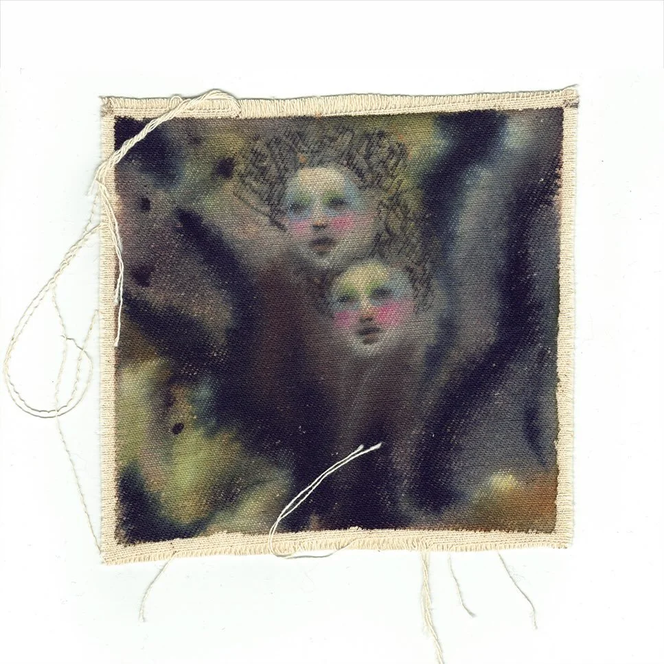 Three original watercolour and ink works on cotton by @ina_berlina are now available via @halfofvenus (&euro;55&ndash;60). Link in bio or DM for details. Ina Djurković is a Berlin-based artist and architect, originally from Serbia, working primarily 