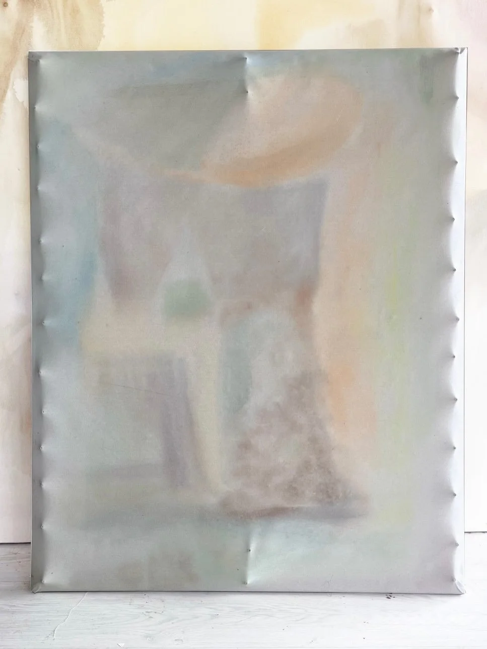 Umbral, Oil and nails on canvas by @maria__ol__ is now featured on @halfofvenus gallery. DM or link in bio for enquiries. Originally from Mexico City and based in Amsterdam, Maria creates depictions of the fragility of memory and the body.&nbsp; Like