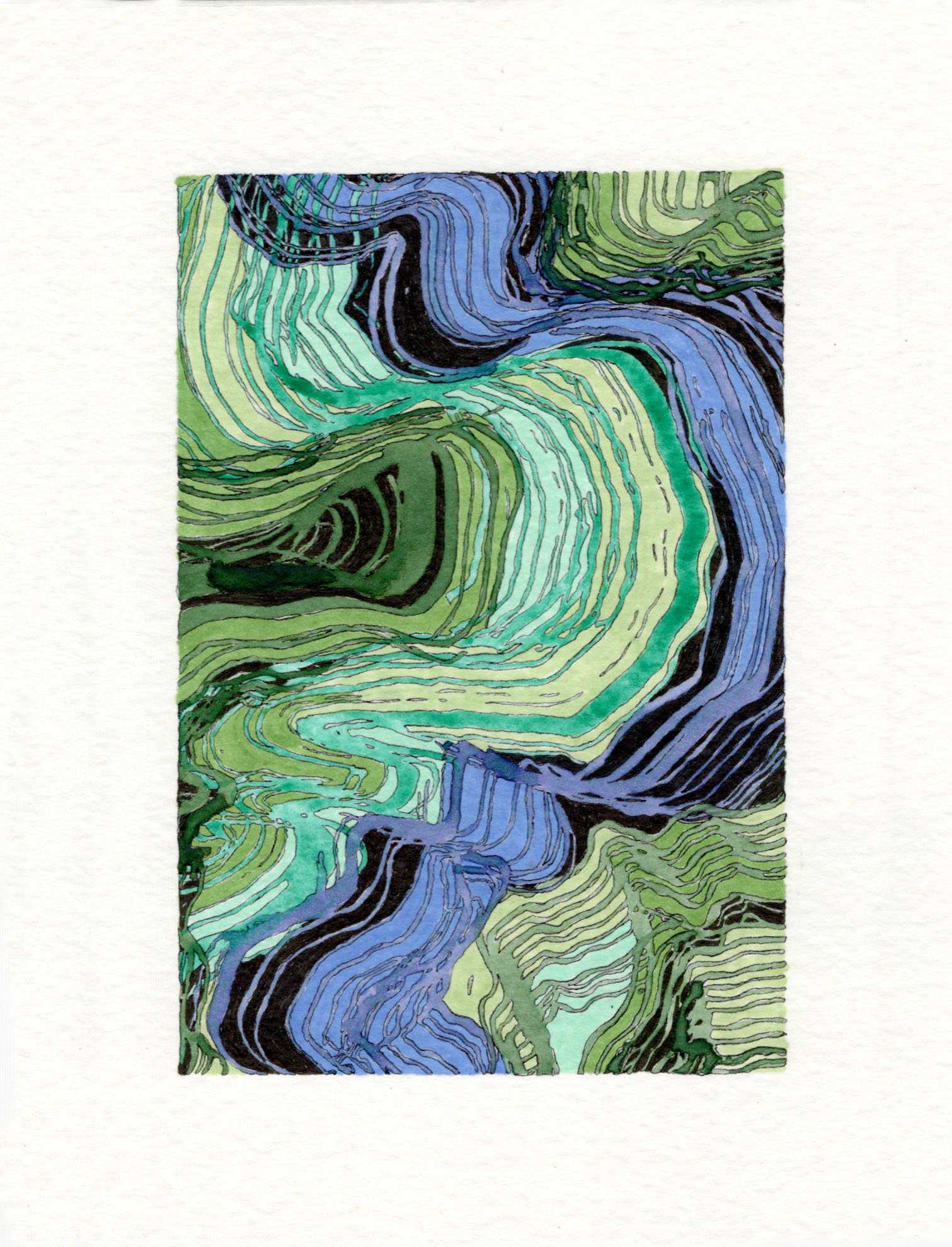 EARTH - Inktober Original 4.5x6''