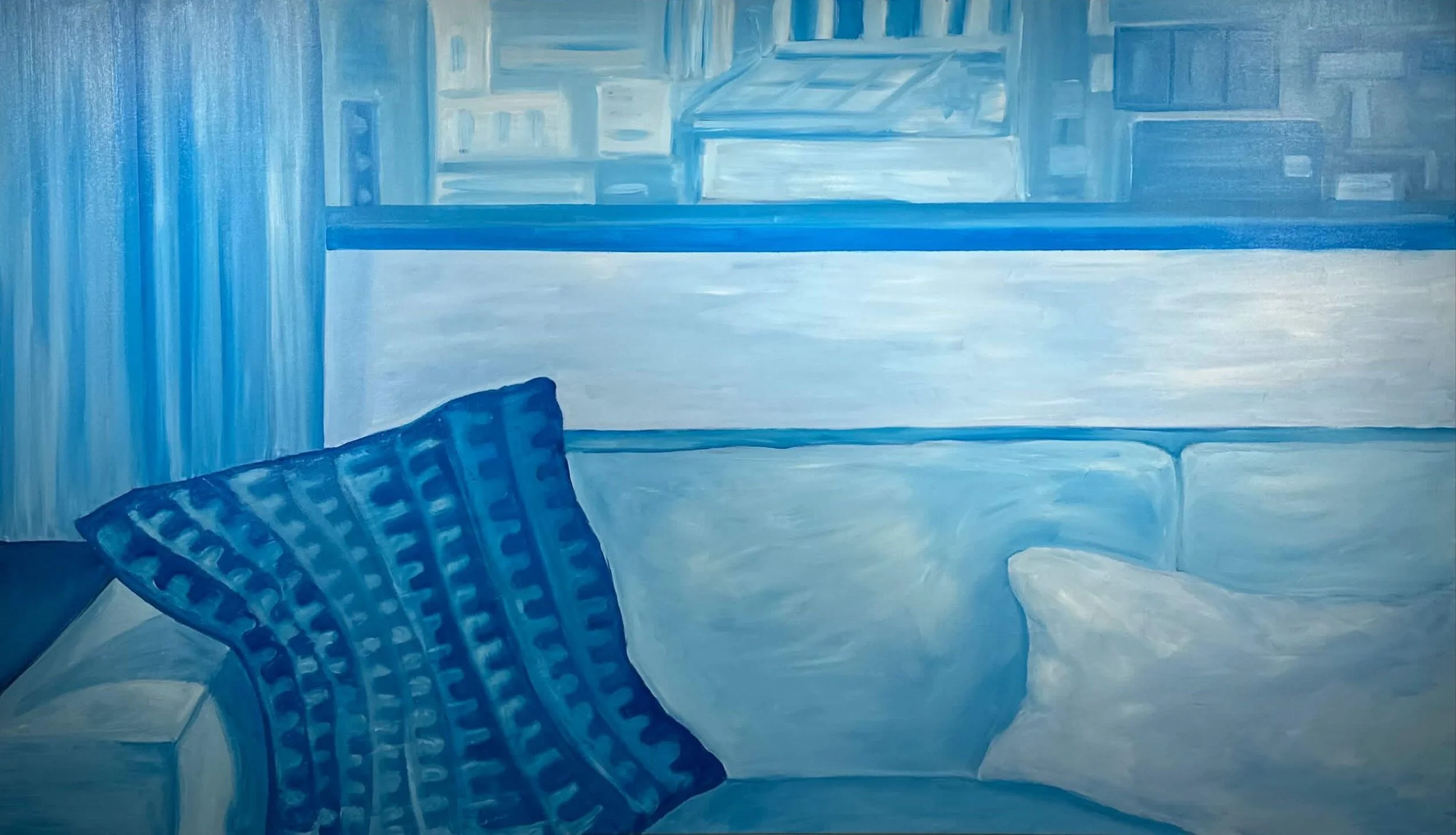 I saved you a seat (2025), 180 x 105 cm, acrylic on canvas