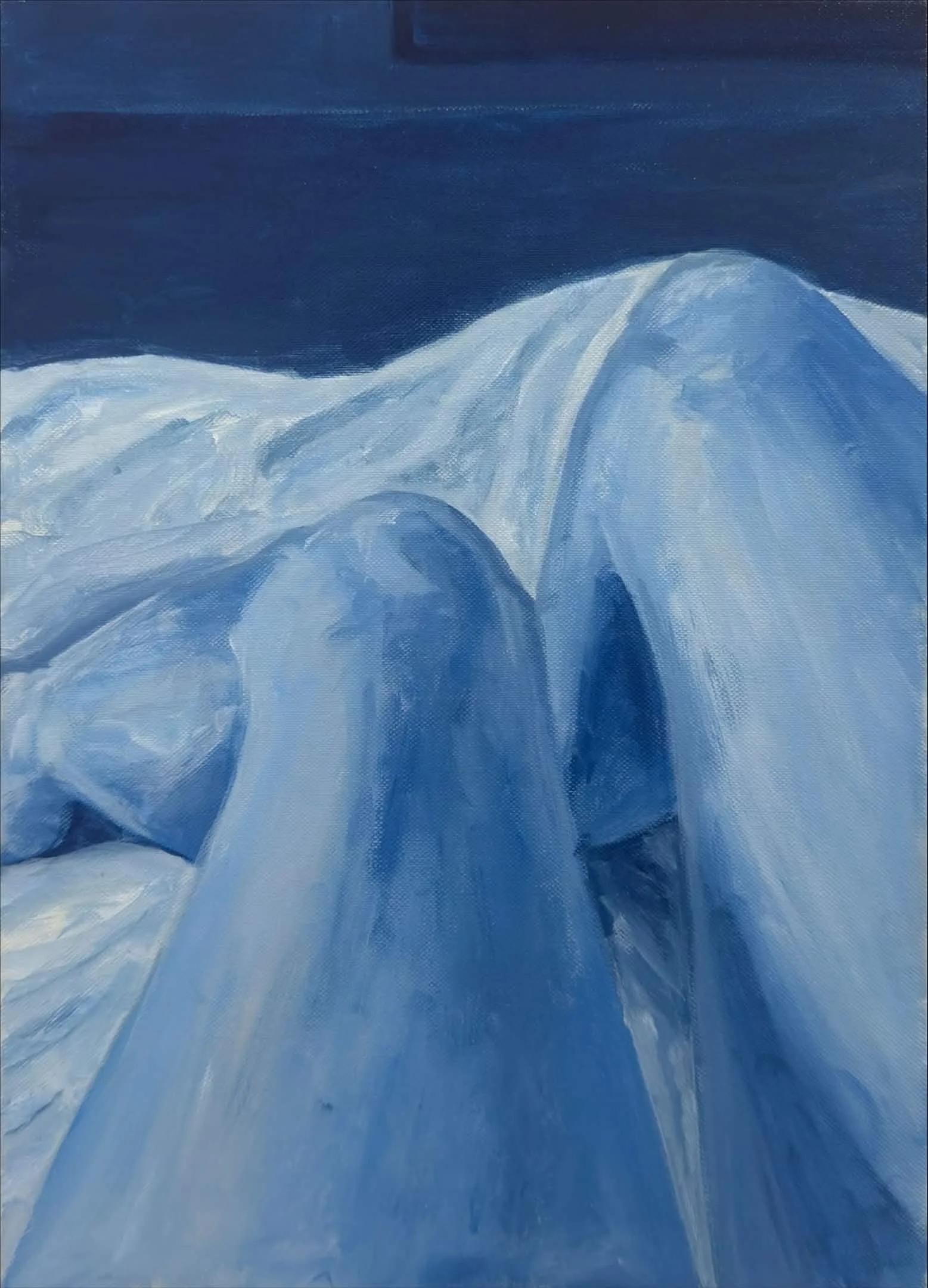 Still in bed (2025) 40 x 30 cm, acrylic on canvas