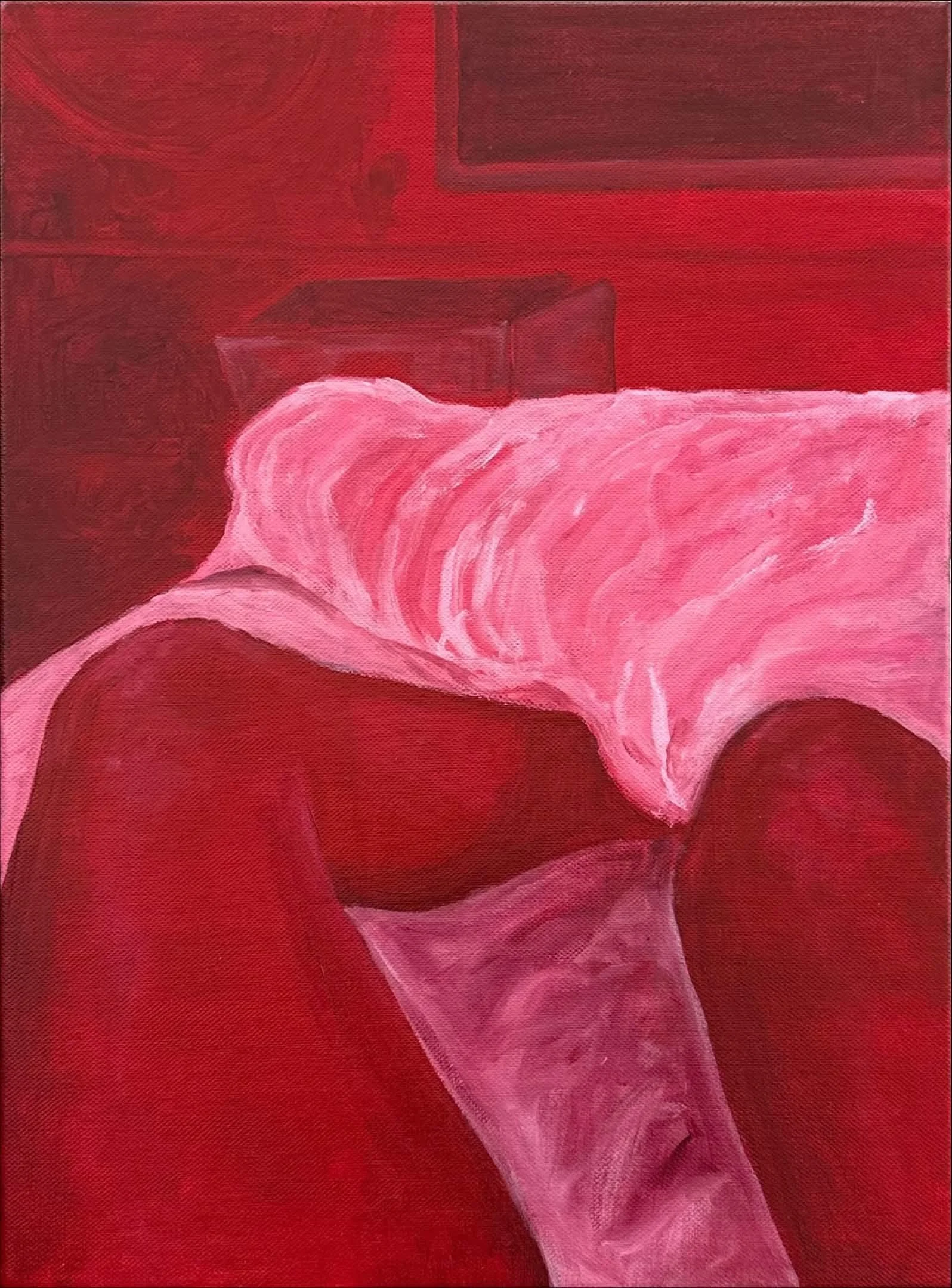 Turn the lights off (2025), 40 x 30 cm, acrylic on canvas