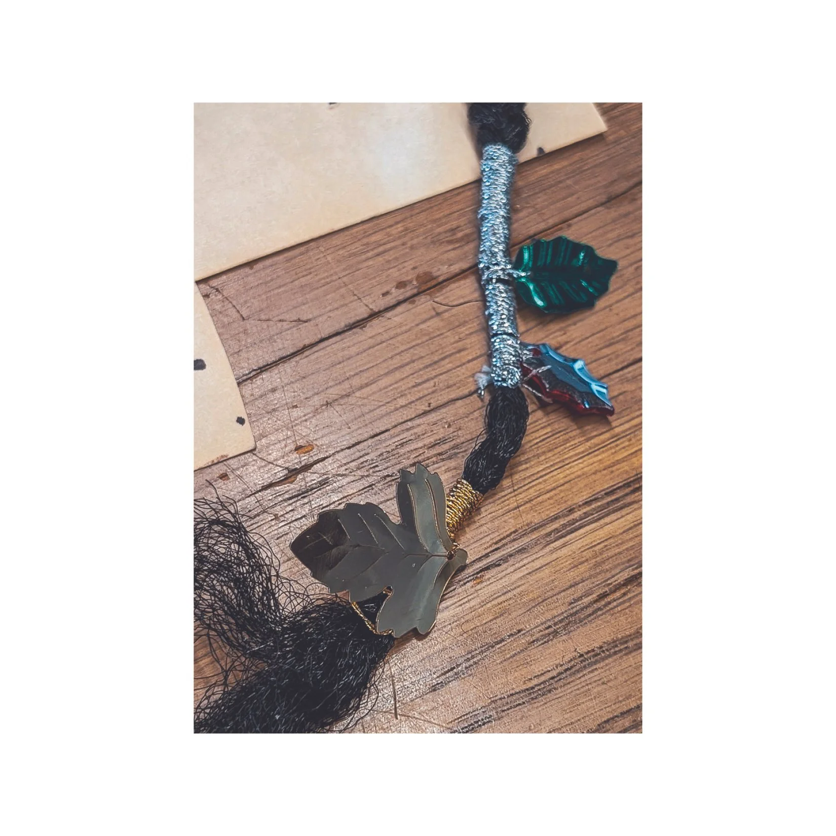 Theresa's collection includes samples of hair, which were used to show examples of hair wraps she offered for sale. (UMass Boston Archive)