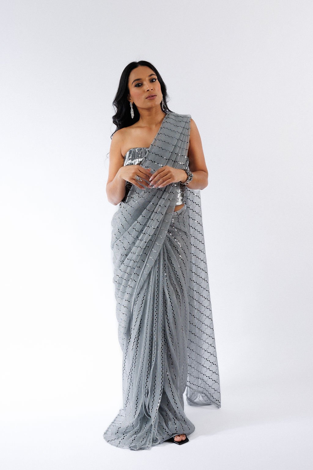 Metallic Muse Ready Pleated Saree