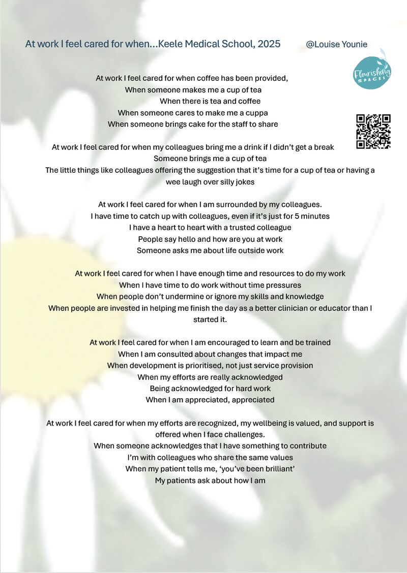 Keele Medical School: Keynotes on Human Dimensions, Flourishing, and Creative Inquiry