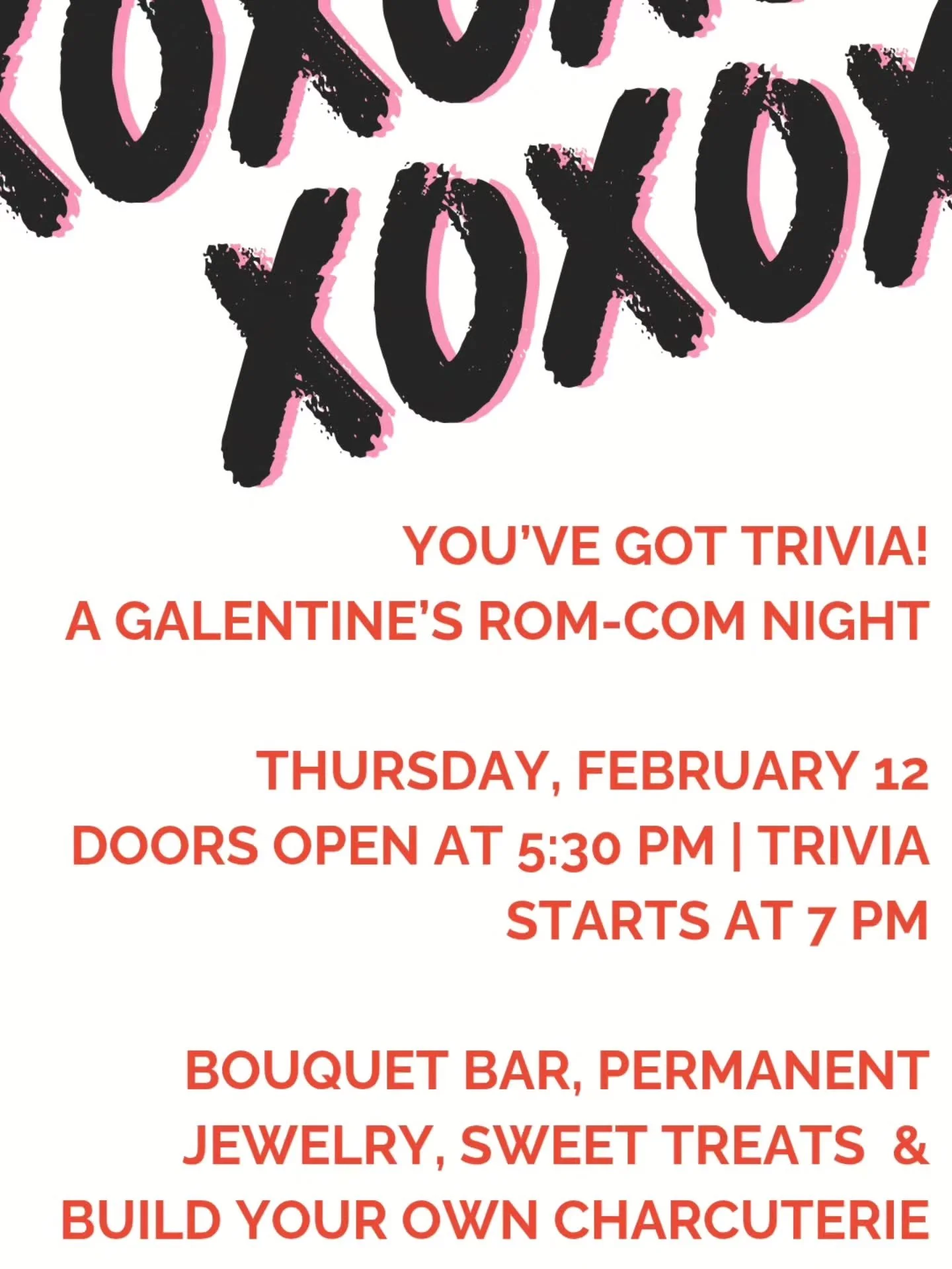 It&rsquo;s National Trivia Day, which makes today the perfect day to launch our Galentine&rsquo;s Trivia Night 💕🧠

Join us February 12 for a night of rom-com&ndash;inspired trivia hosted by A+ Trivia, plus all the Galentine&rsquo;s extras you love: