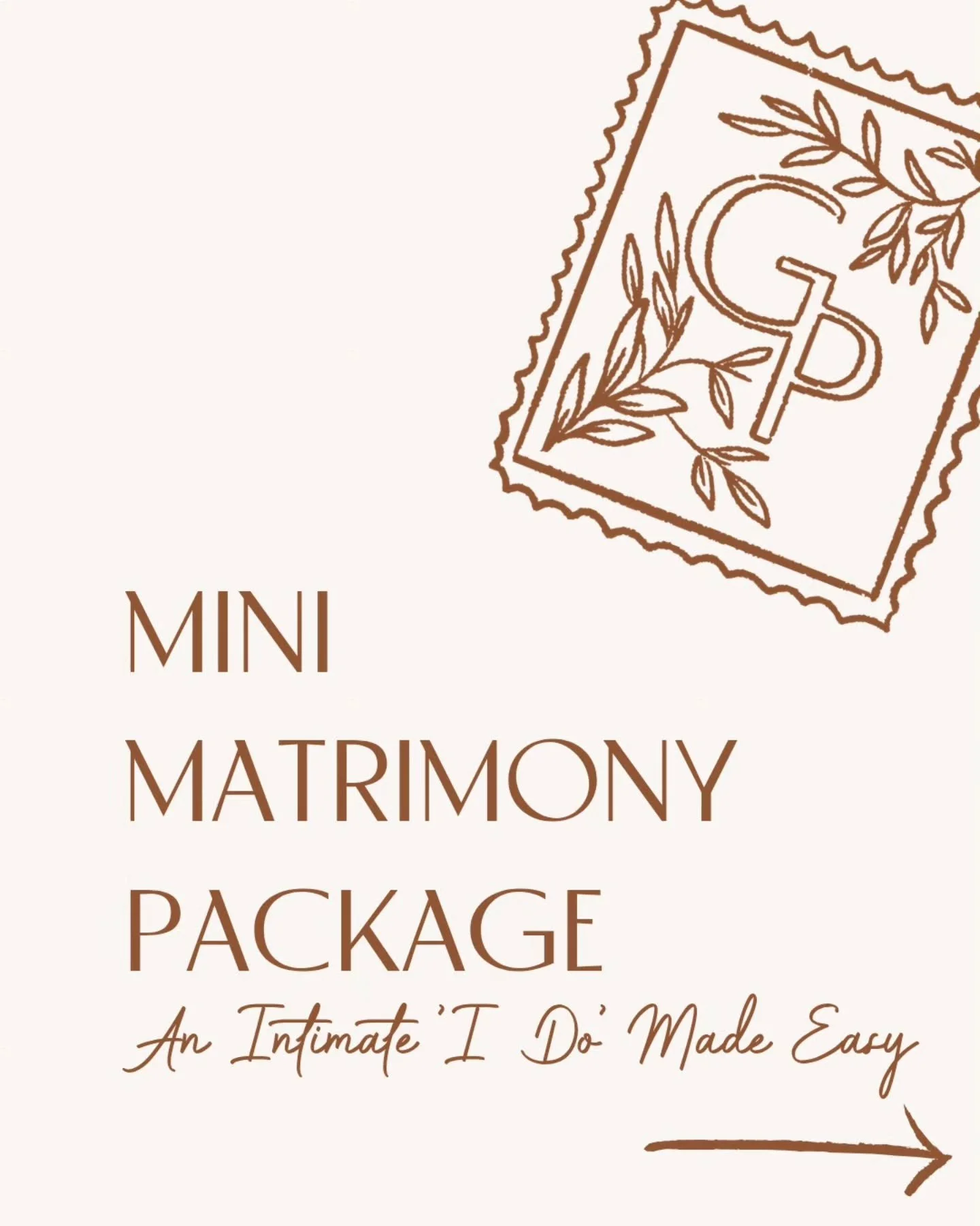 Our Mini Matrimony package is designed for couples who want to keep things sweet, simple, and focused on what matters most... saying "I do" surrounded by their closest family and friends.

Whether you're planning an elopement-style celebrat