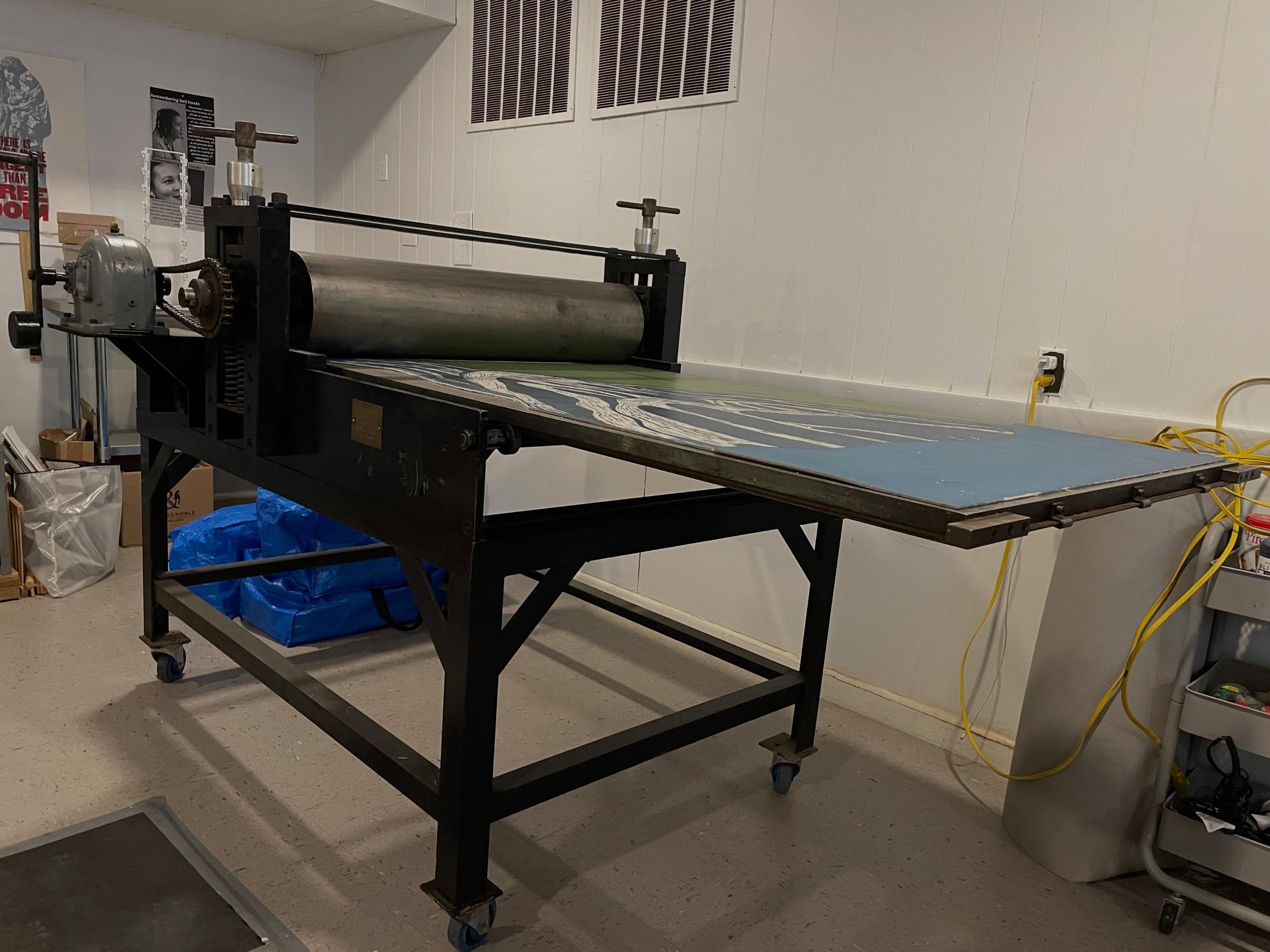Hello Printmaking Friends,

My friend Pam Smilow is selling her Charles Brand etching press (36 x 60 press bed!). It is well cared for and works well. I have used it and it is now in my Waterville, Maine studio. Happy to schedule a visit if you want 