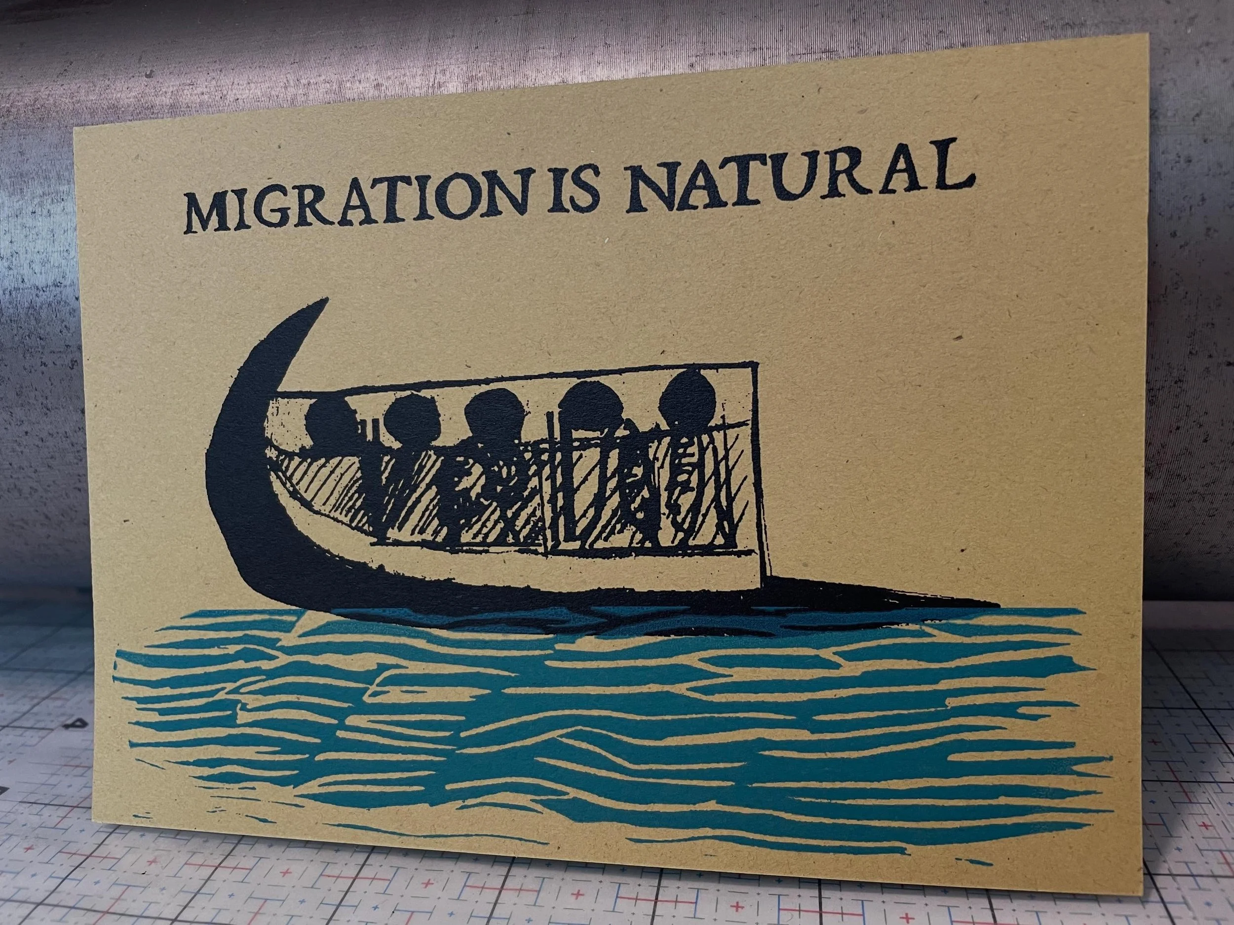 Migration is natural. We all belong here. New print drop for art card club patrons. I will have a few extras at First Friday in Portland @space538 on August 7. More info about our print subscription at the link in our bio. #migrationisnatural #weallb