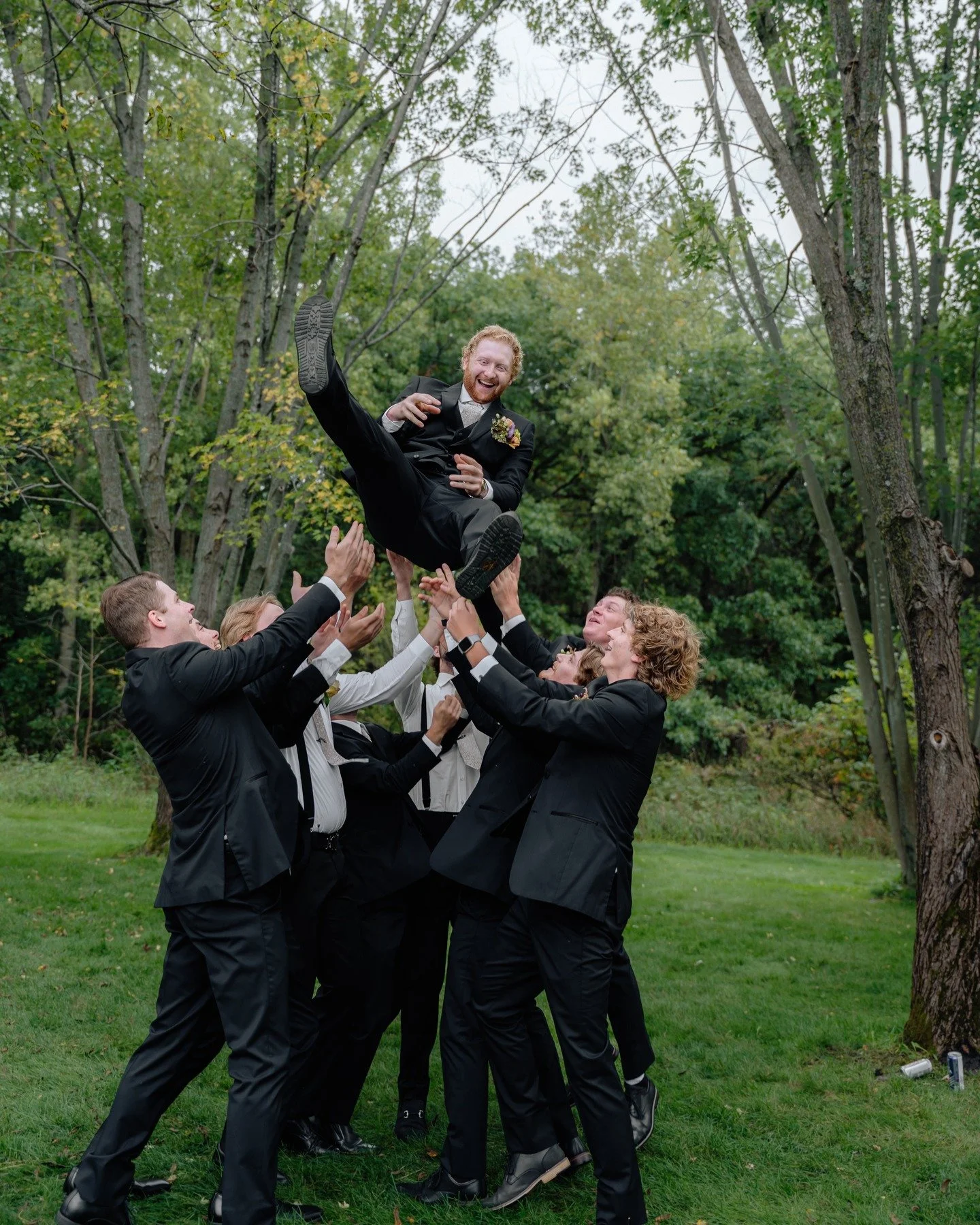 These guys did not disappoint during their groom and groomsmen photos! Best advice for your wedding day- have fun and do the funny photo prompts, they always turn out to be the best photos!

#mnweddingphotography #minnesotaweddingphotographer #mnback