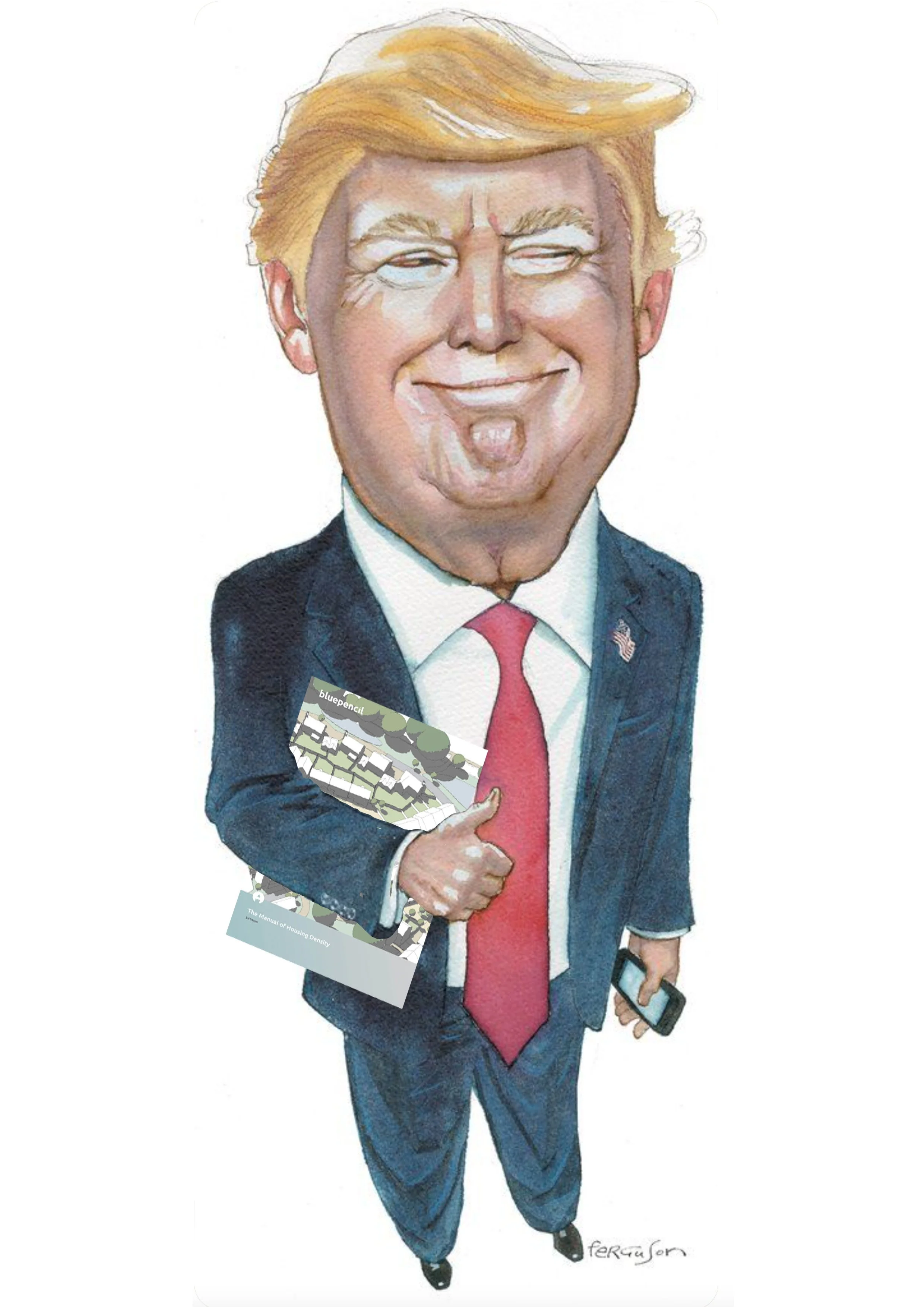 Original cartoon by Ferguson, photoshop work by Mette McLarney