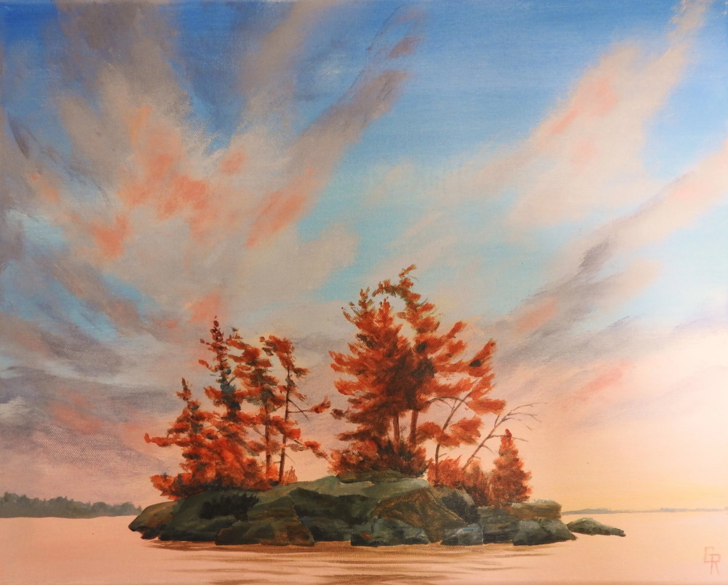 Pink Sunset (24"x16", acrylic) 
Available $300.00 