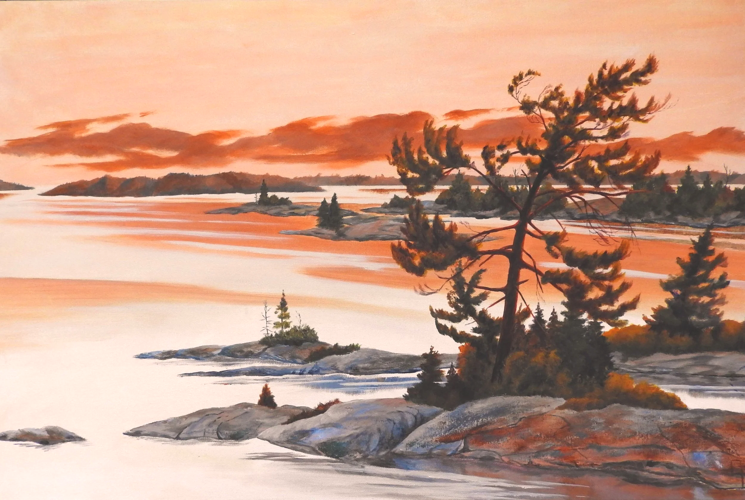 Evening Glow (36"x24", acrylic) SOLD