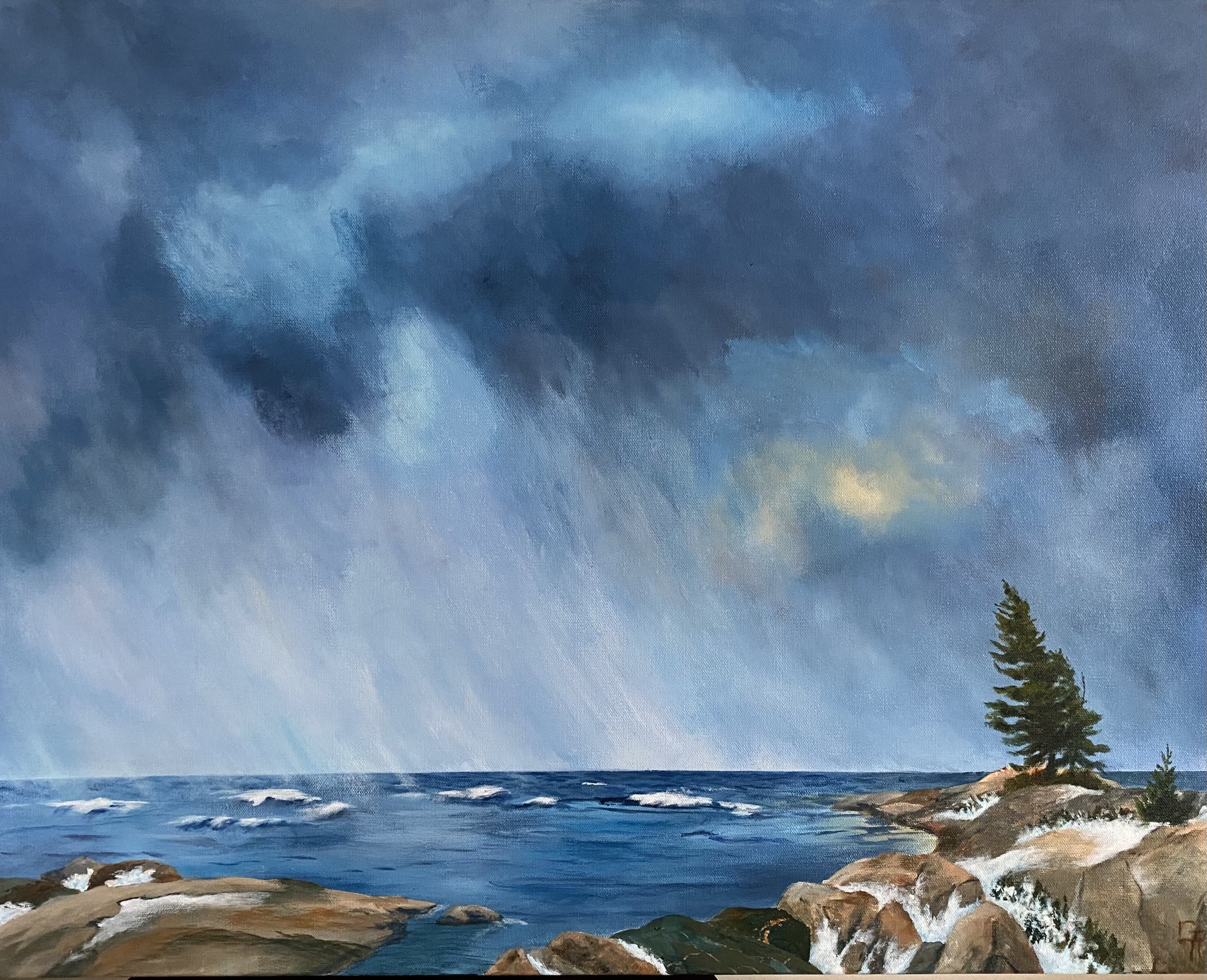 Stormy Weather (30 x 24, acrylic - SOLD)