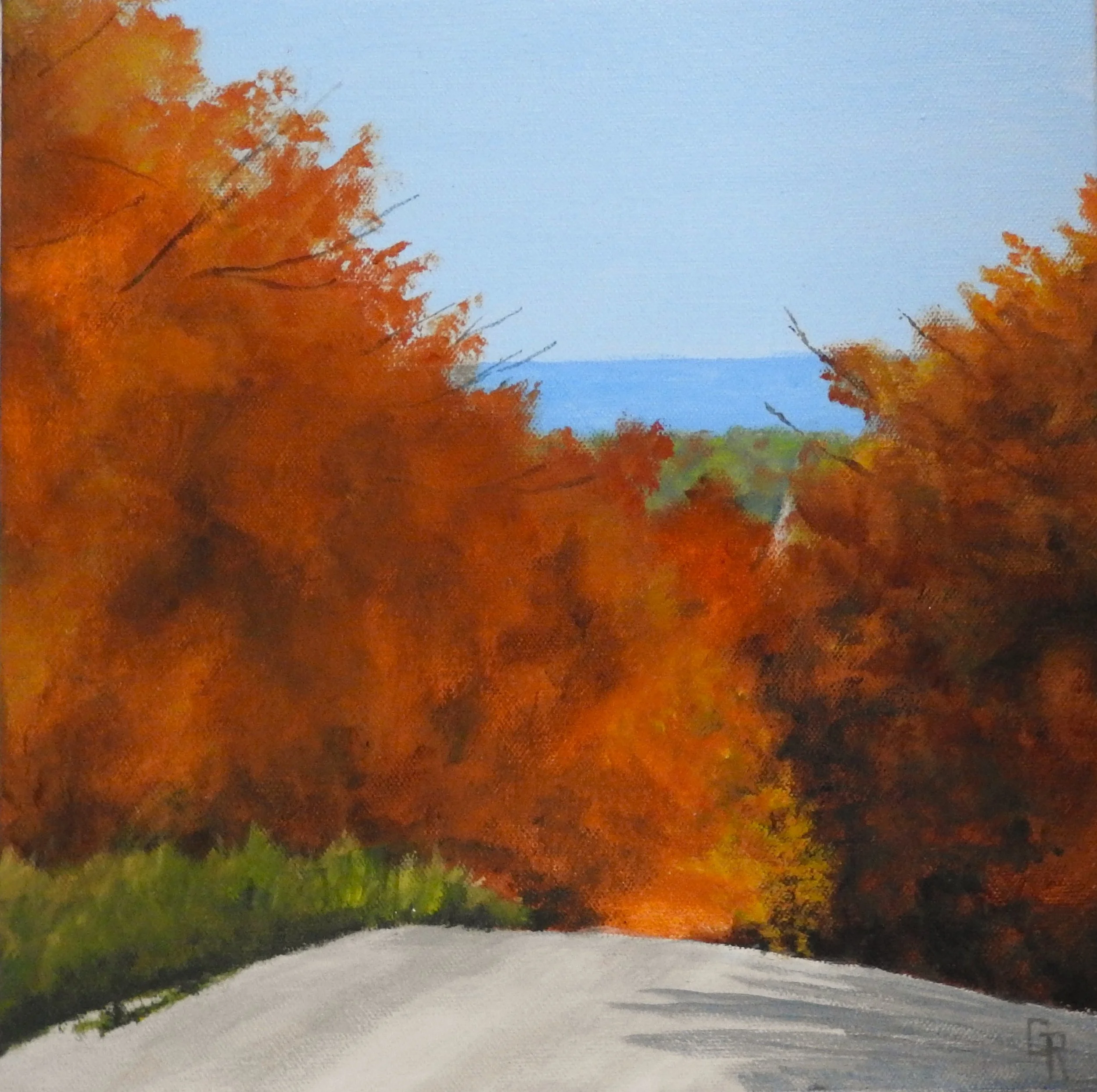Escarpment View III (12 x 12, acrylic - SOLD)