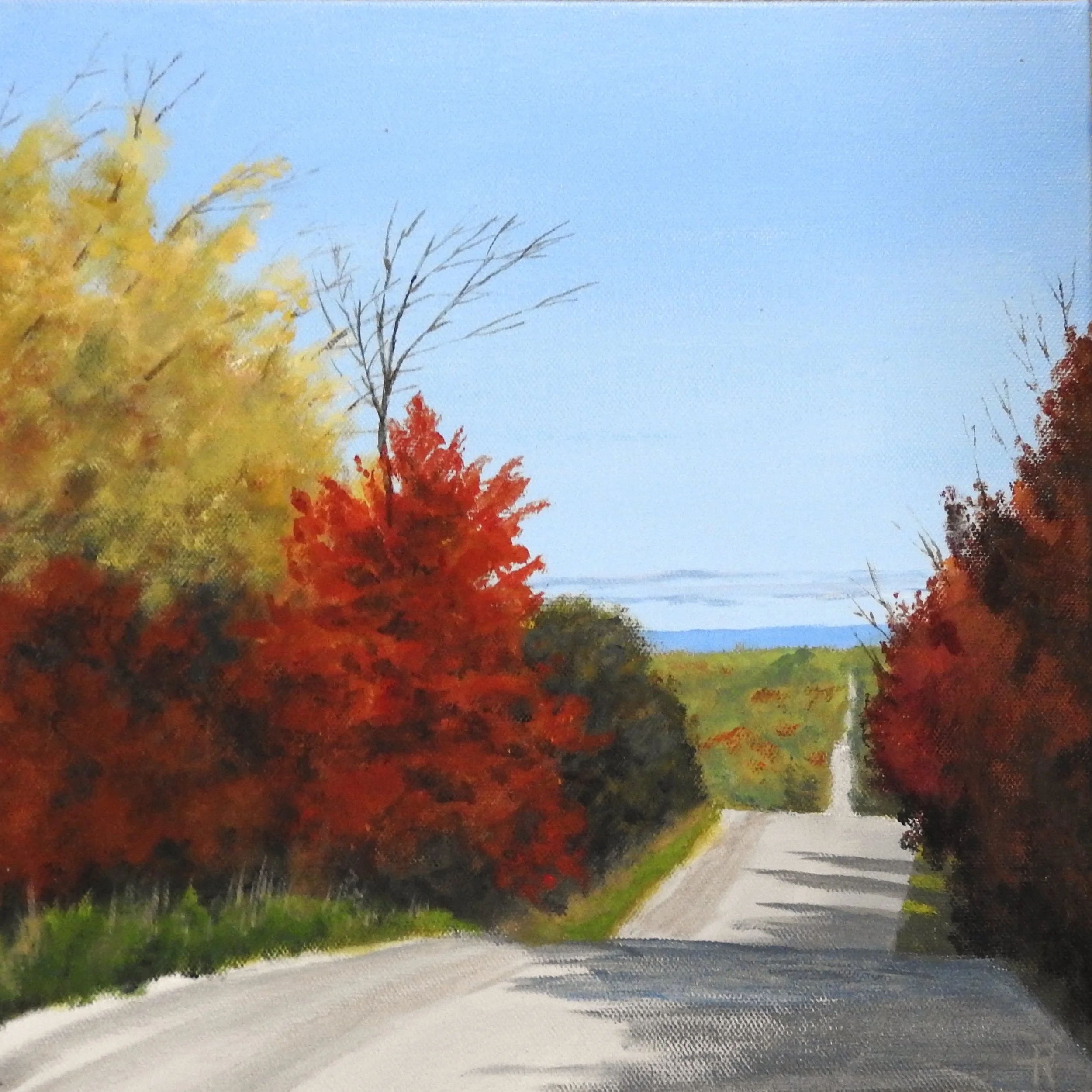 Escarpment View IV (12 x 12 , acrylic -SOLD)