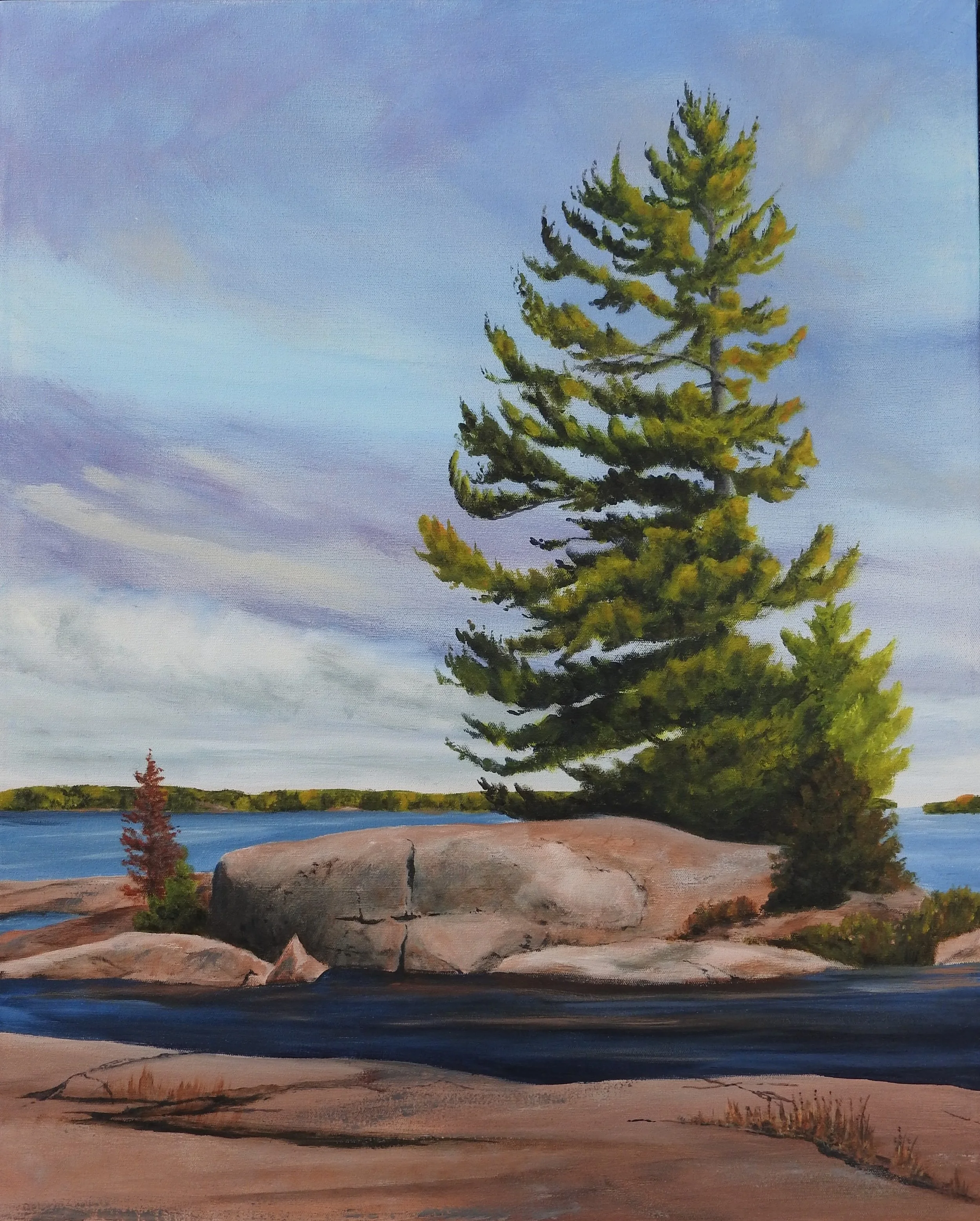 Island Sunset (24 x 36, acrylic) SOLD 