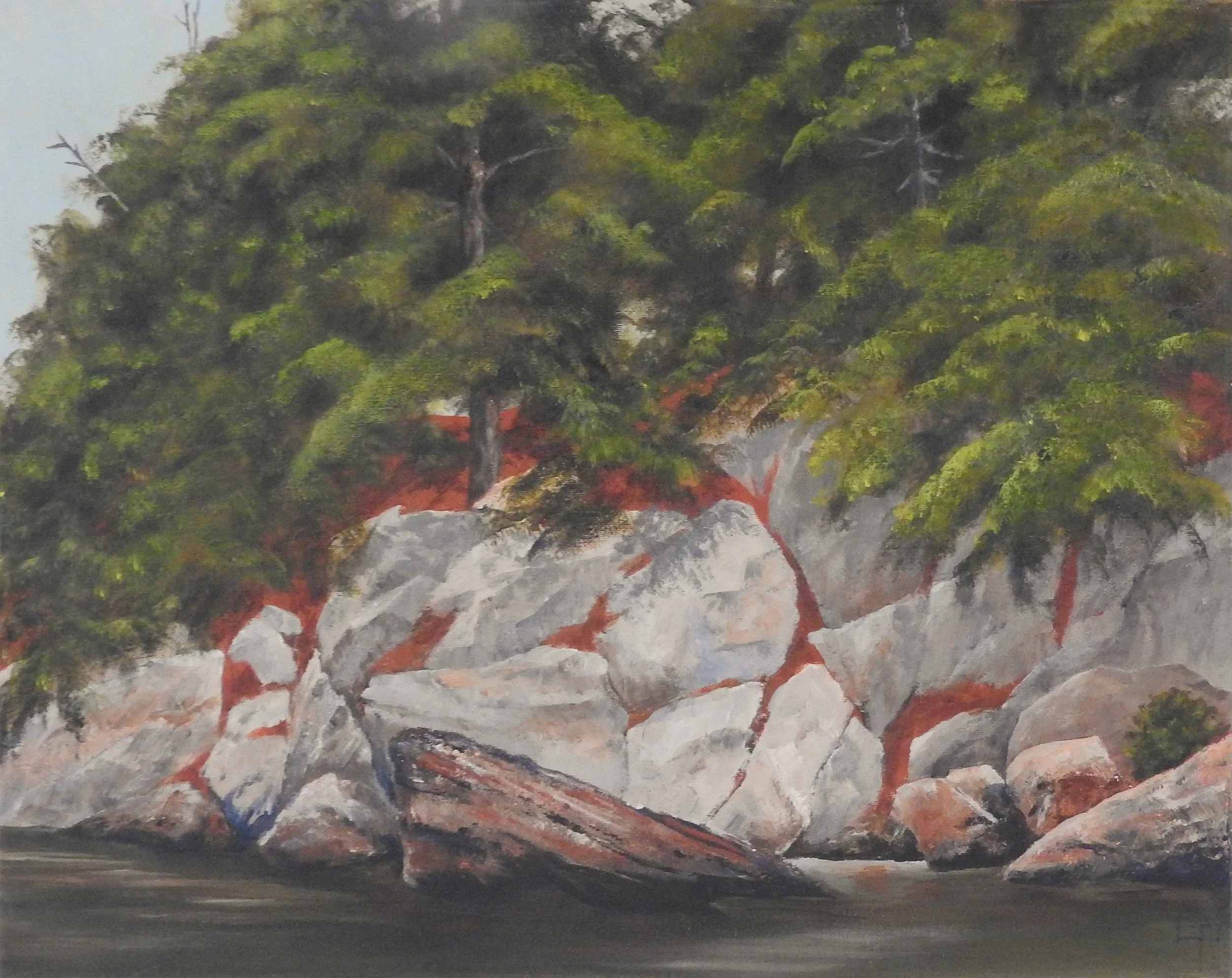 Isladn Shoreline (20 x 16, acrylic - AVAILABLE  $250.00 CAN