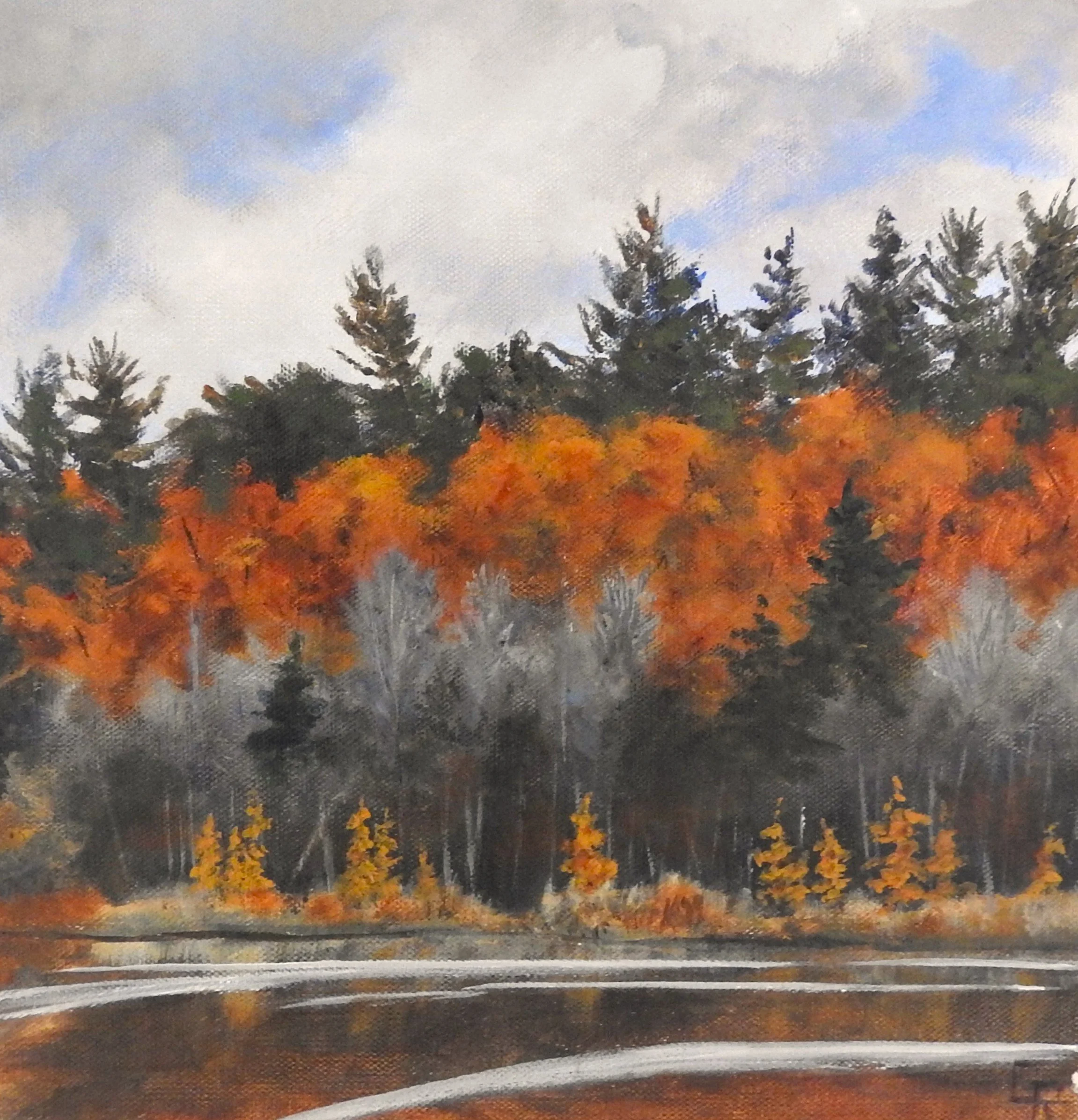 Tamaracks (12 x 12, acrylic - SOLD)