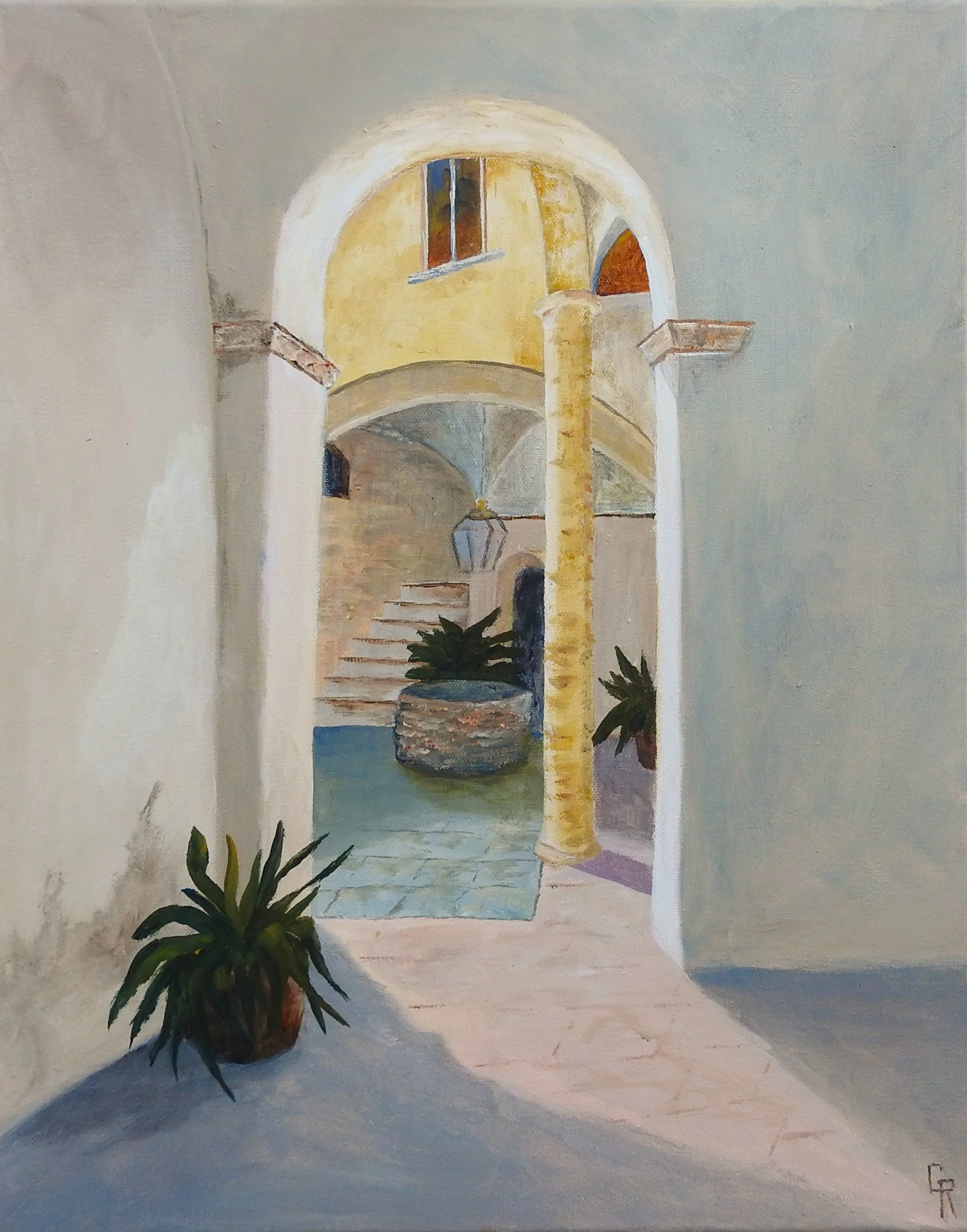 The Entrance to the Courtyard, San Gimignano (16 x 20, acrylic) AVIALABLE $300.00 CAN