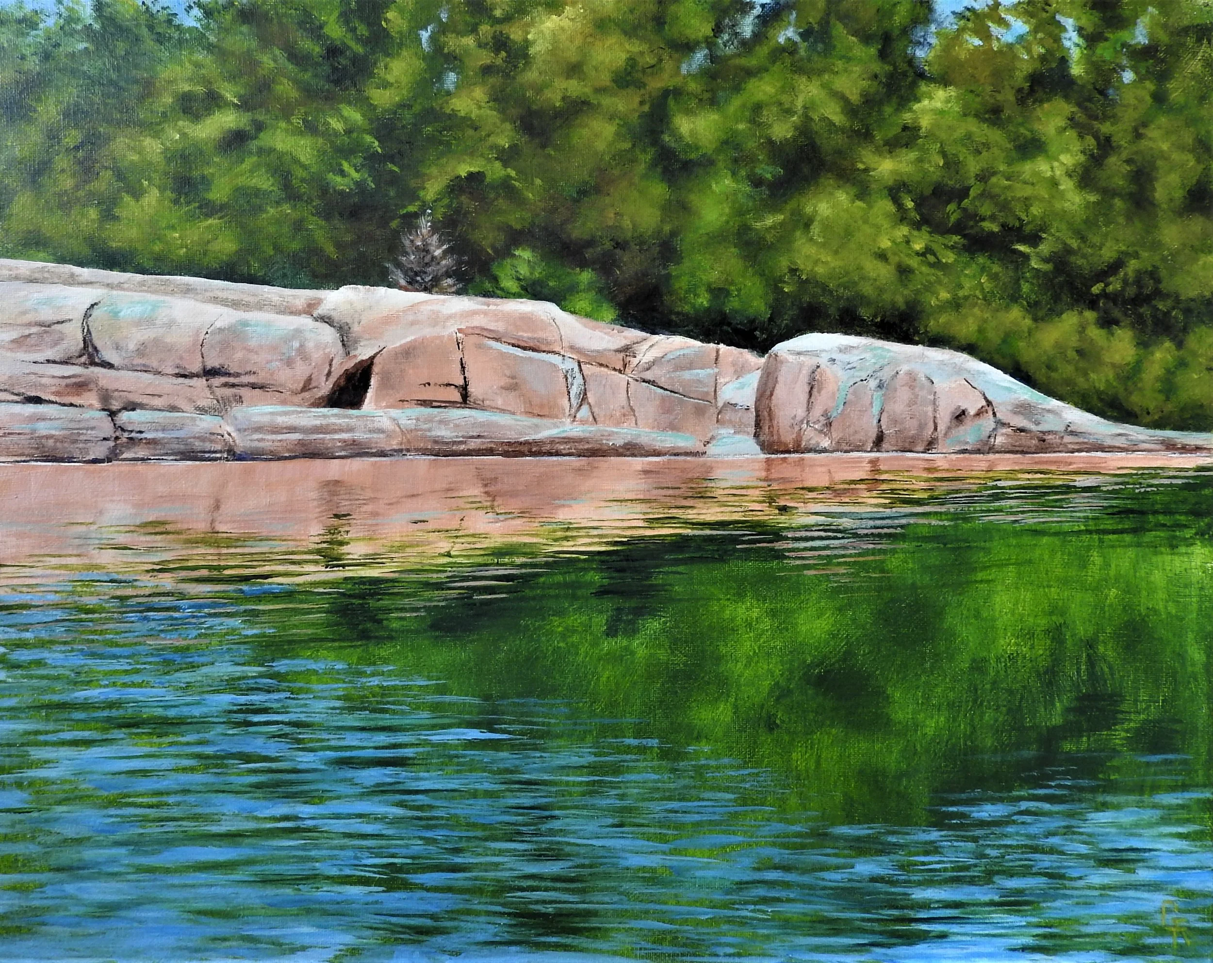 Killarney Reflections (20 x 16, acrylic, SOLD)