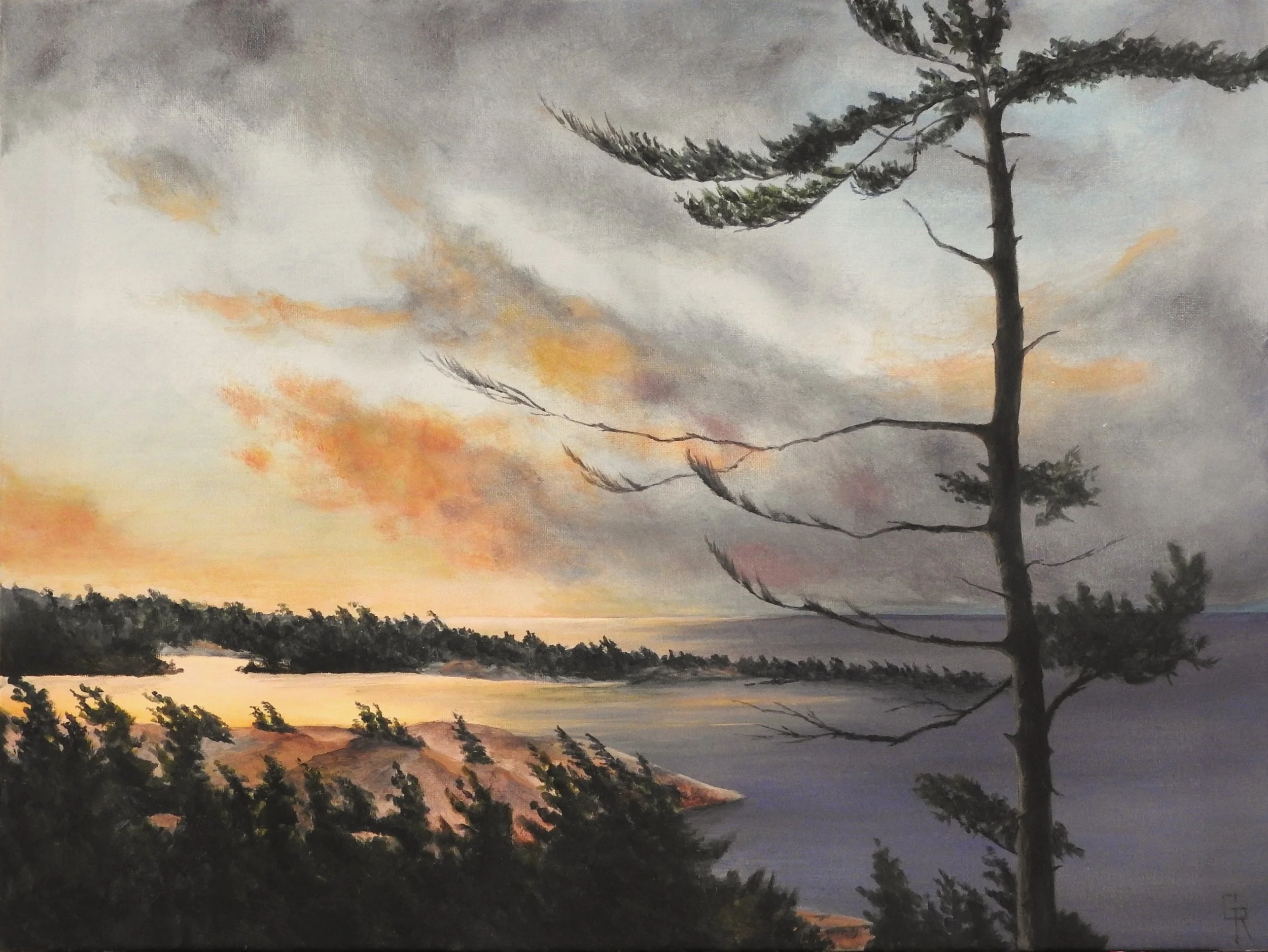 Killarney Sunset (20 x 16, acrylic - SOLD)