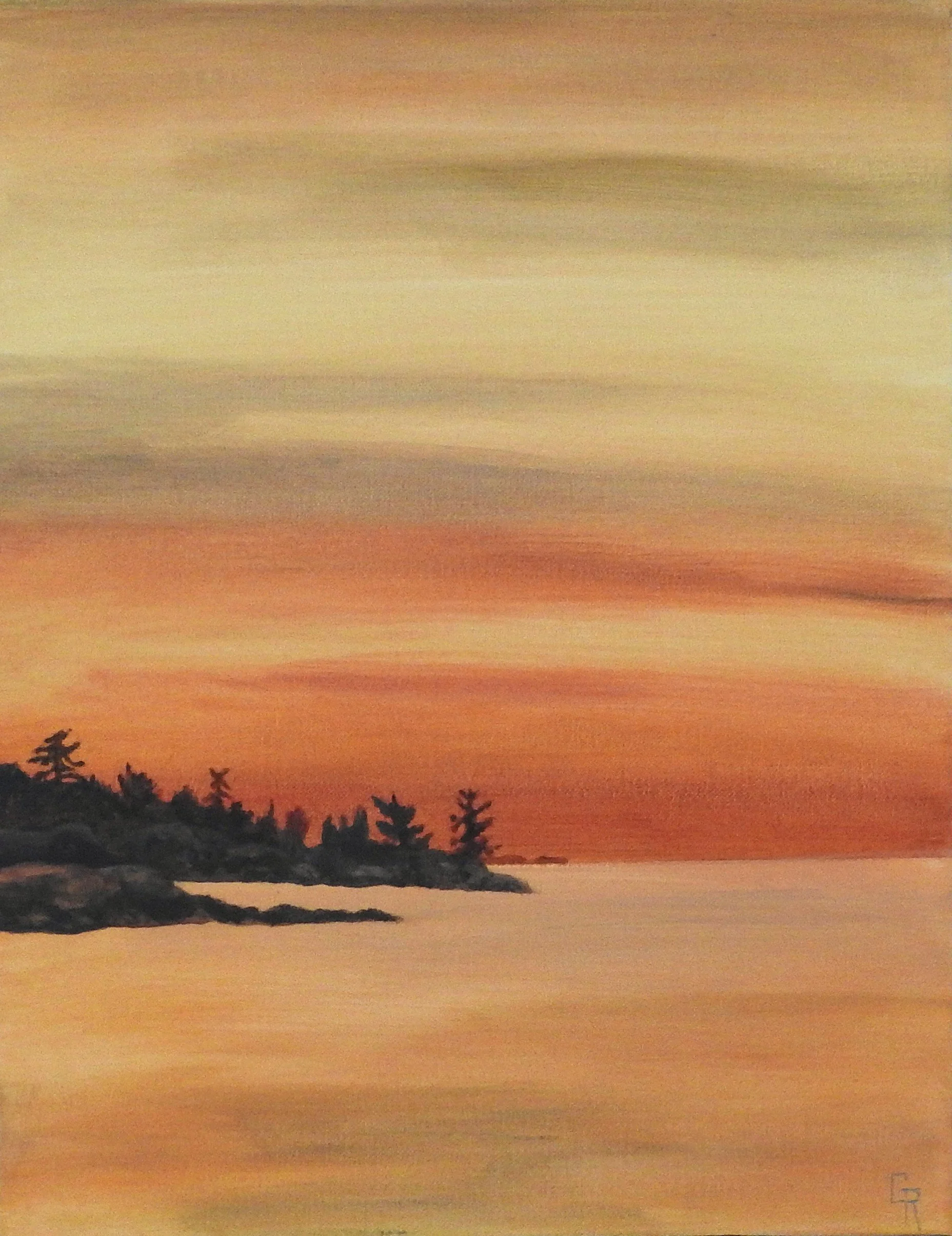 Killarney - Sunrise (16 x 20, acrylic - AVAILABLE $200.00 CAN) 